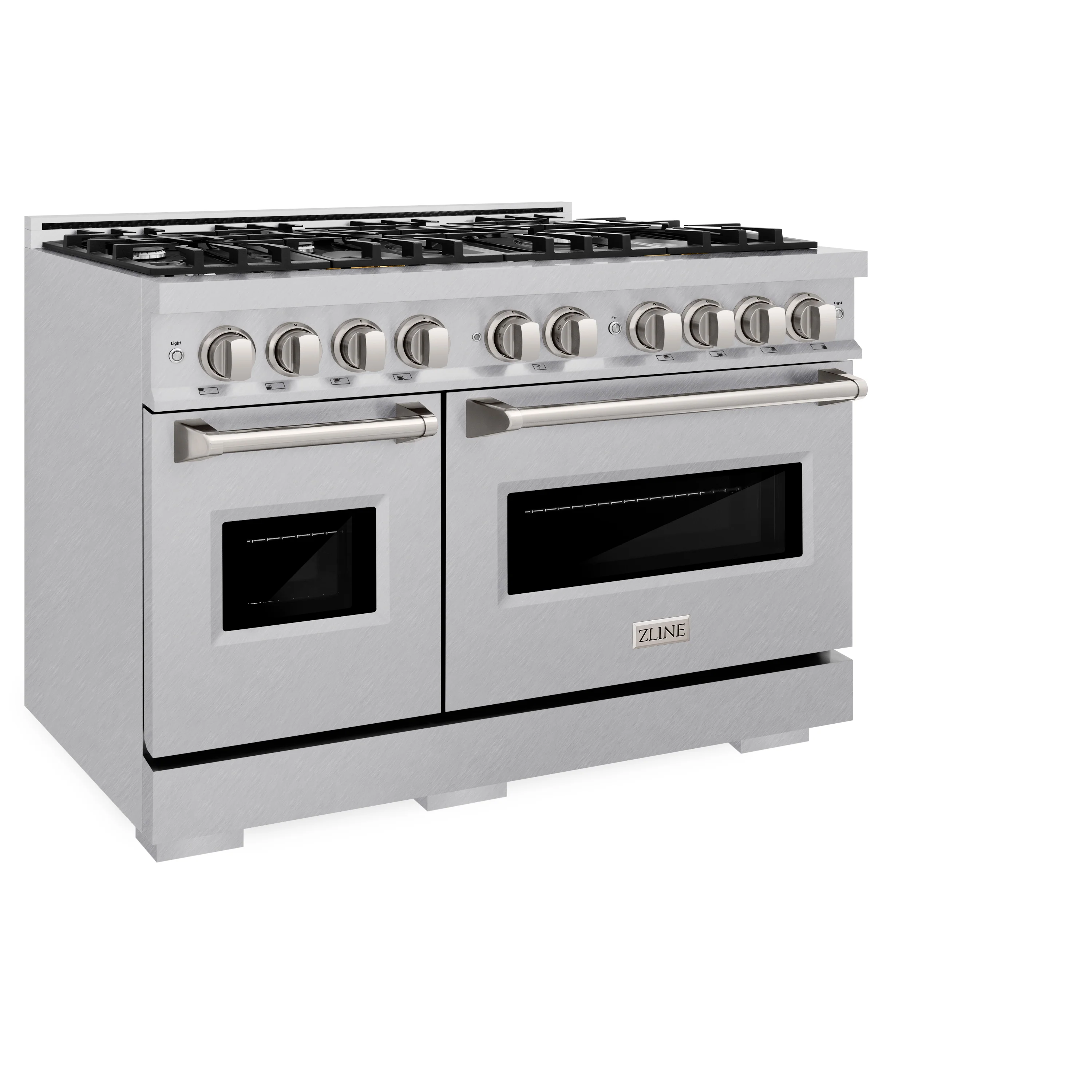 ZLINE 48 in. 6.7 cu. ft. Classic Double Oven Dual Fuel Range with 8 Burner Gas Cooktop in Satin Stainless Steel (CDRS-48) - Image 5