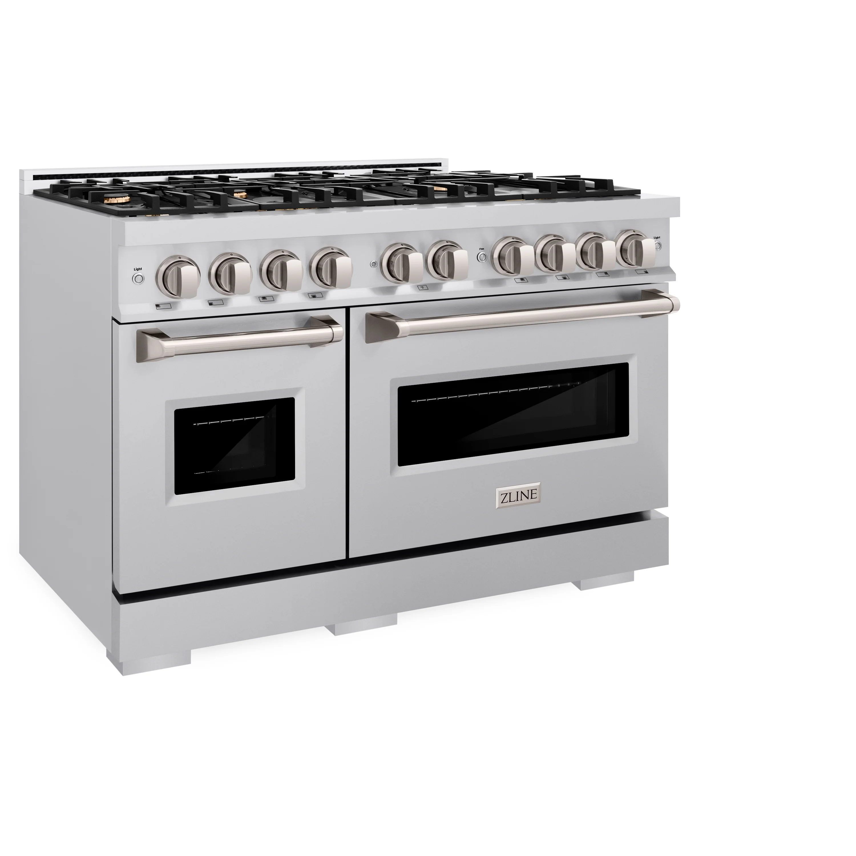 ZLINE 48 in. 6.7 cu. ft. Classic Double Oven Dual Fuel Range in Stainless Steel with 8 Brass Burners (CDR-BR-48) - Image 5