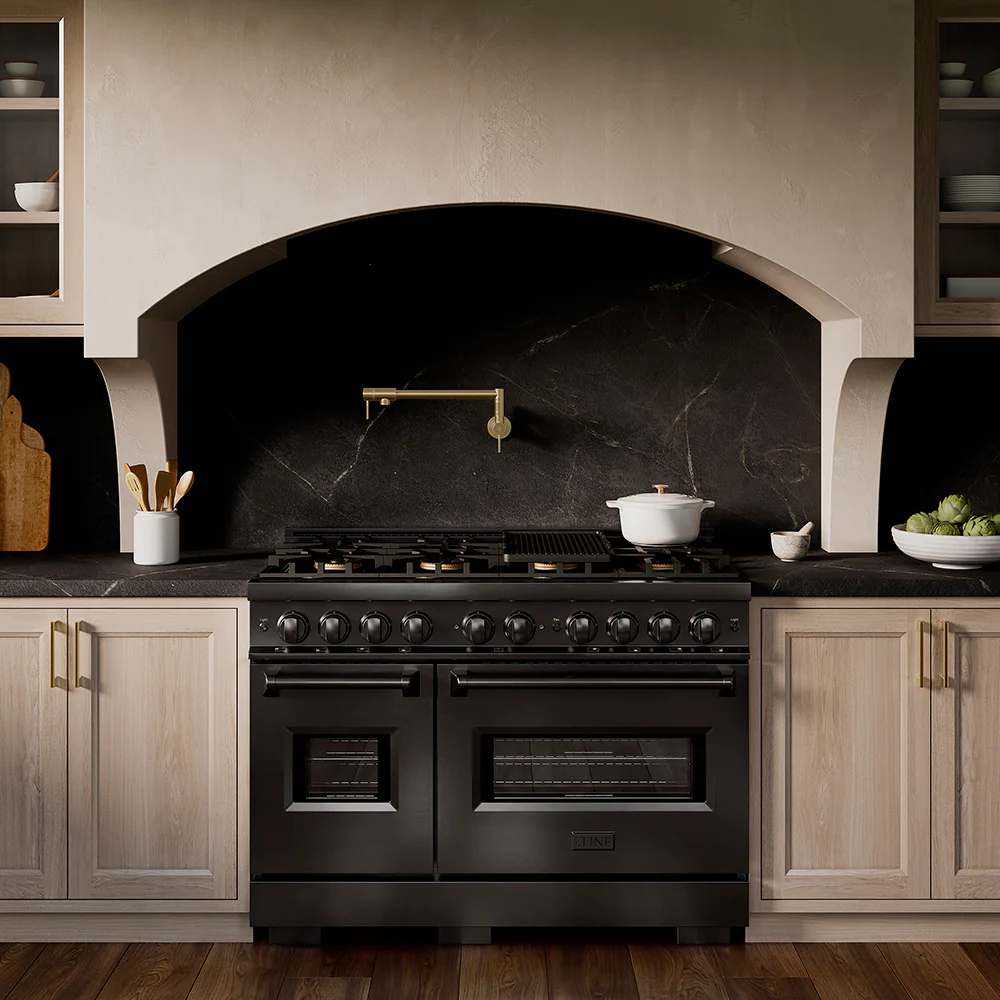 ZLINE 48 in. 6.7 cu. ft. Classic Gas Range with 8 Burner DuoPro™ Cooktop and Dual Ovens in Black Stainless Steel (PCGRB-48) - Image 24