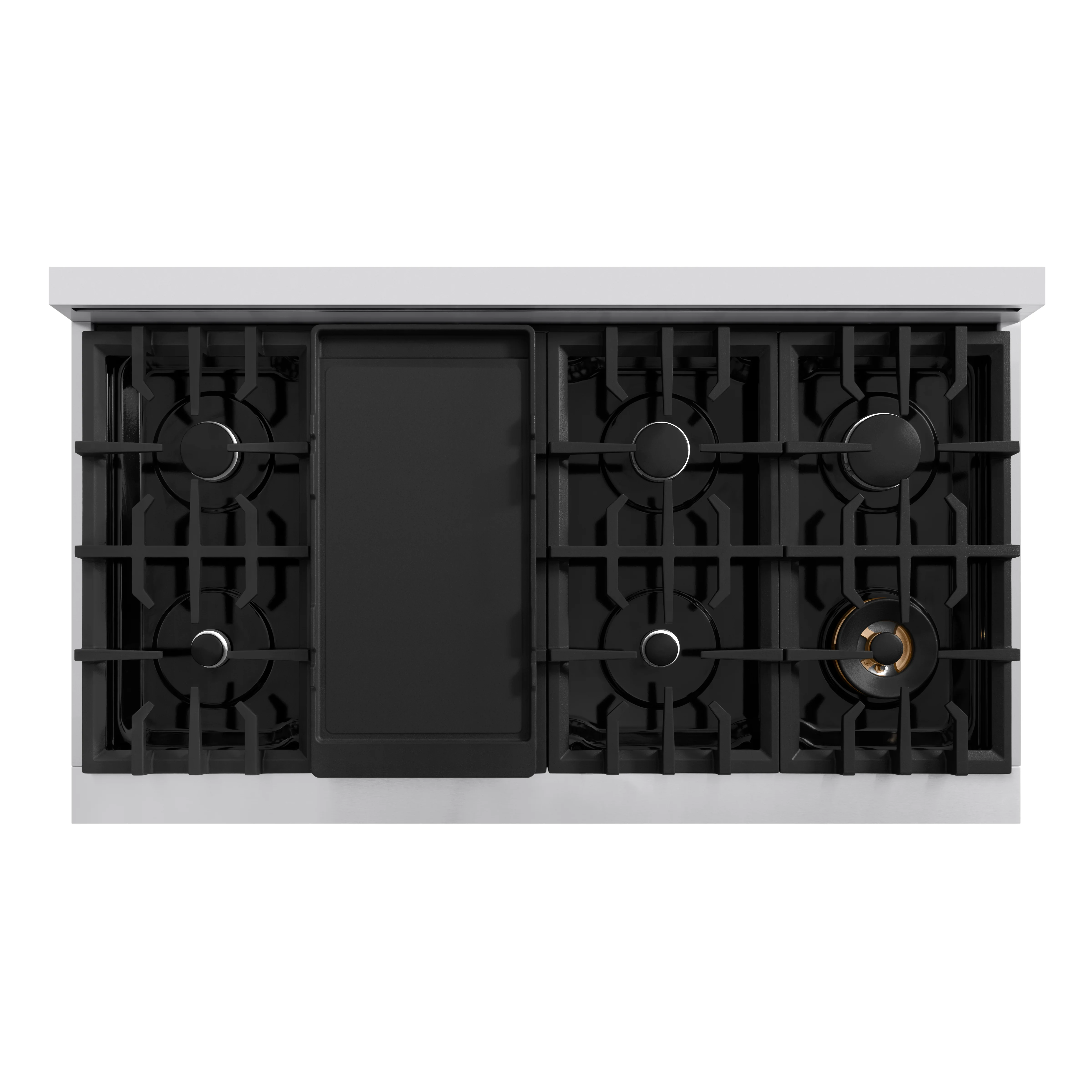 ZLINE 48 in. 6.7 cu. ft. Classic Double Oven Gas Range with 8 Burner Cooktop in Stainless Steel with Black Matte Doors (CGR-BLM-48) - Image 7