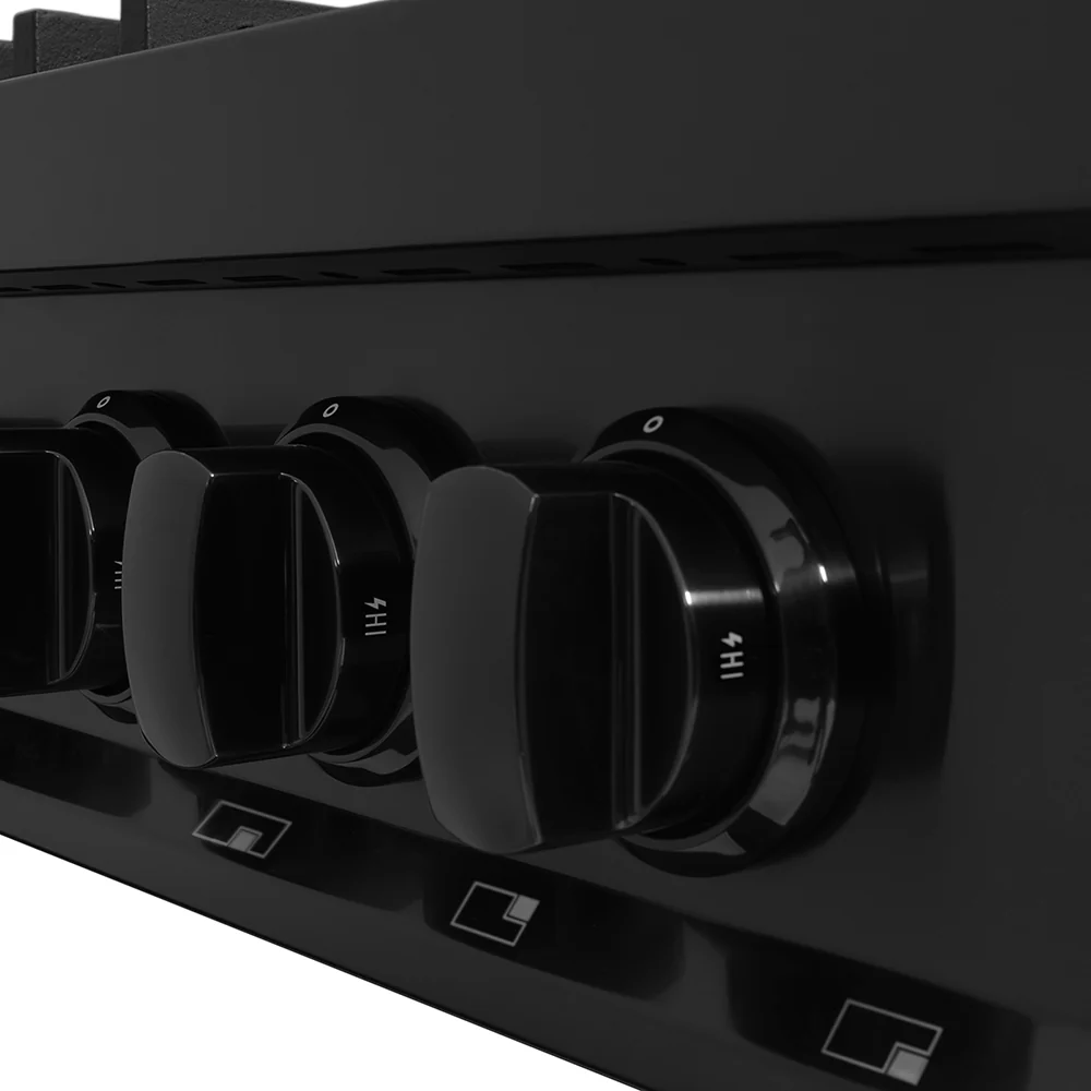 ZLINE 48 in. Classic Gas Rangetop with 8 Burner DuoPro™ Cooktop in Black Stainless Steel (PCRTB-48) - Image 6