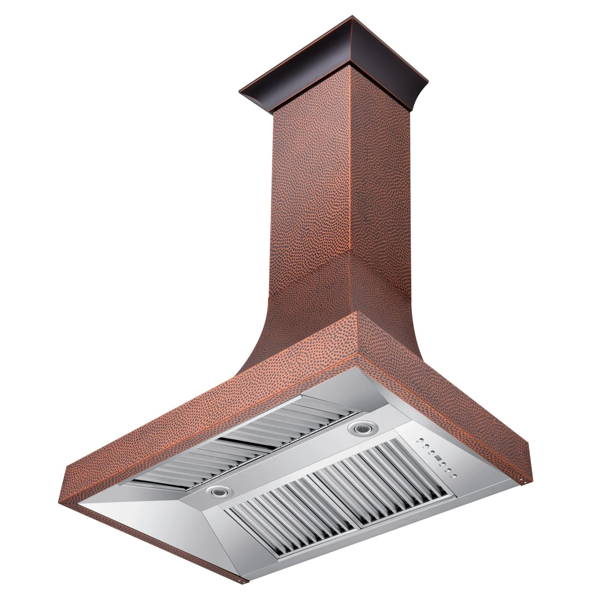 ZLINE 48" Designer Series Hand-Hammered Copper Finish Ducted Wall Range Hood (8632H-48) - Image 3