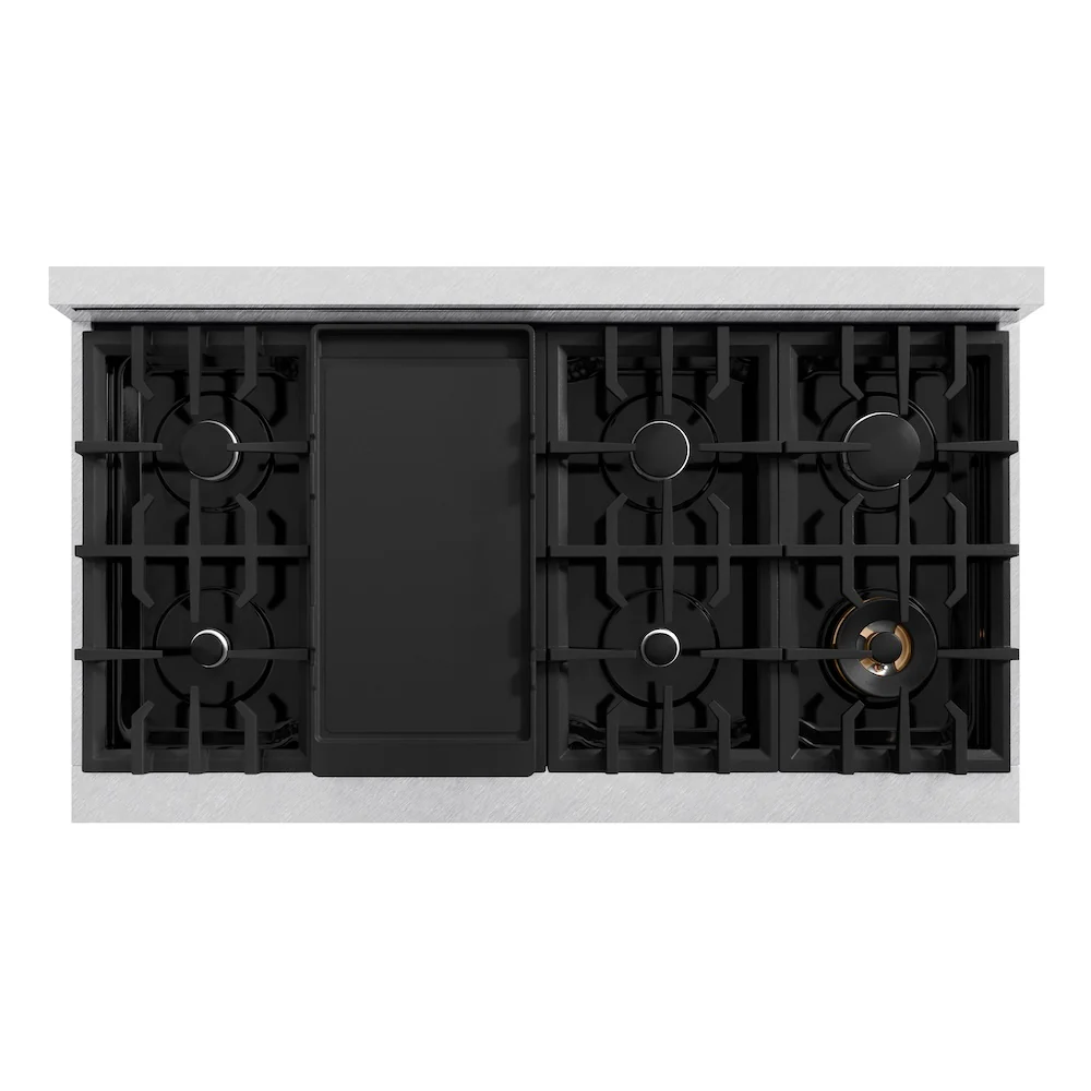 ZLINE 48 in. 6.7 cu. ft. Classic Double Oven Dual Fuel Range with 8 Burner Gas Cooktop in Satin Stainless Steel, Open Box-Great Condition - Image 2
