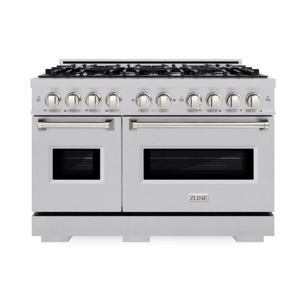 ZLINE 48 in. 6.7 cu. ft. Classic Double Oven Gas Range with 8 Burner Cooktop in Satin Stainless Steel, Open Box-Great Condition - Image 4
