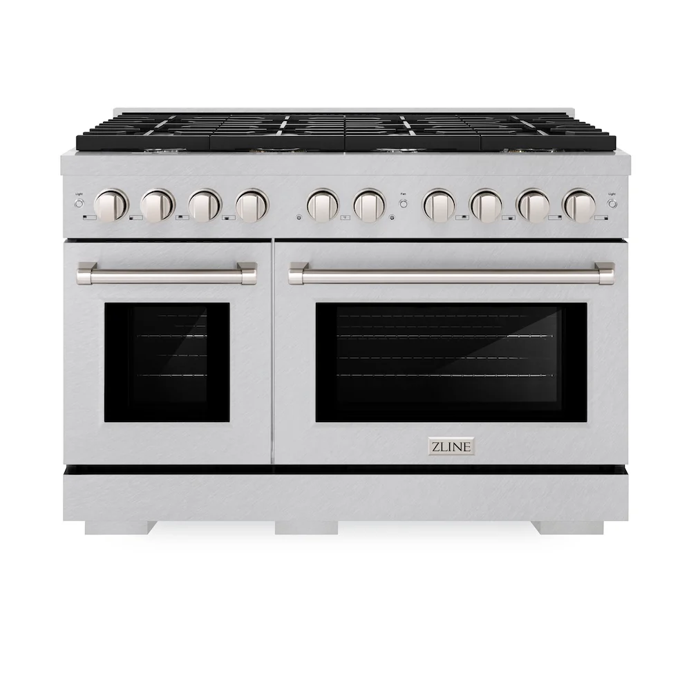 ZLINE 48 in. 6.7 cu. ft. Paramount Double Oven Gas Range with 8 Burner Cooktop in Satin Stainless Steel, Open Box-Great Condition - Image 5