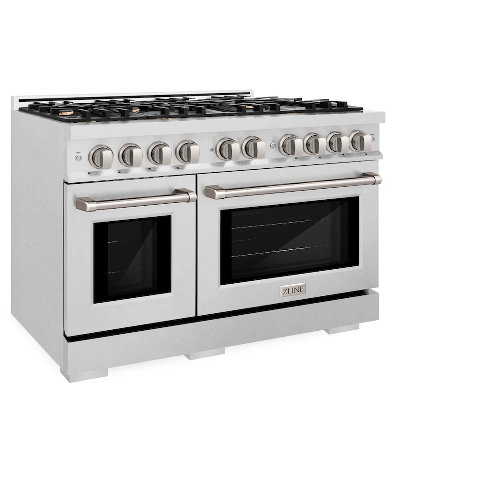 ZLINE 48 in. 6.7 cu. ft. Select Double Oven Gas Range in Satin Stainless Steel with 8 Brass Burners, Open Box-Great Condition - Image 6