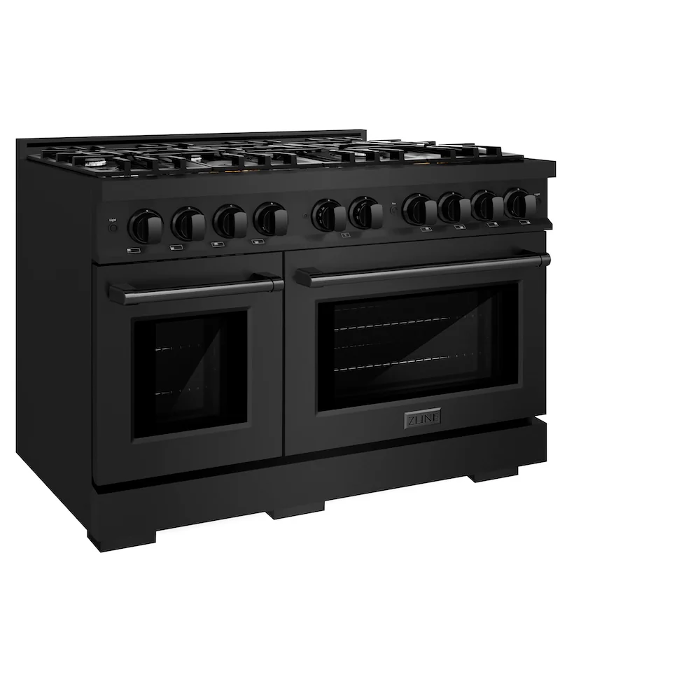 ZLINE 48 in. 6.7 cu. ft. Select Double Oven Gas Range with 8 Burner Cooktop in Black Stainless Steel, Open Box-Great Condition - Image 6