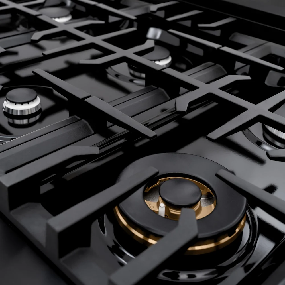 ZLINE 48 in. 6.7 cu. ft. Select Double Oven Gas Range with 8 Burner Cooktop in Black Stainless Steel, Open Box-Great Condition - Image 9