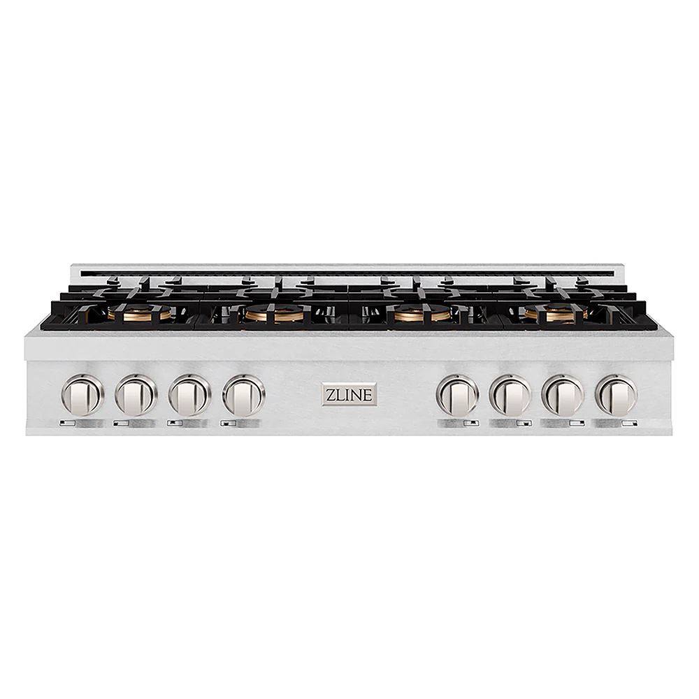 ZLINE 48 in. Classic Gas Rangetop with 8 Burner DuoPro™ Cooktop in Satin Stainless Steel, Open Box-Great Condition - Image 3