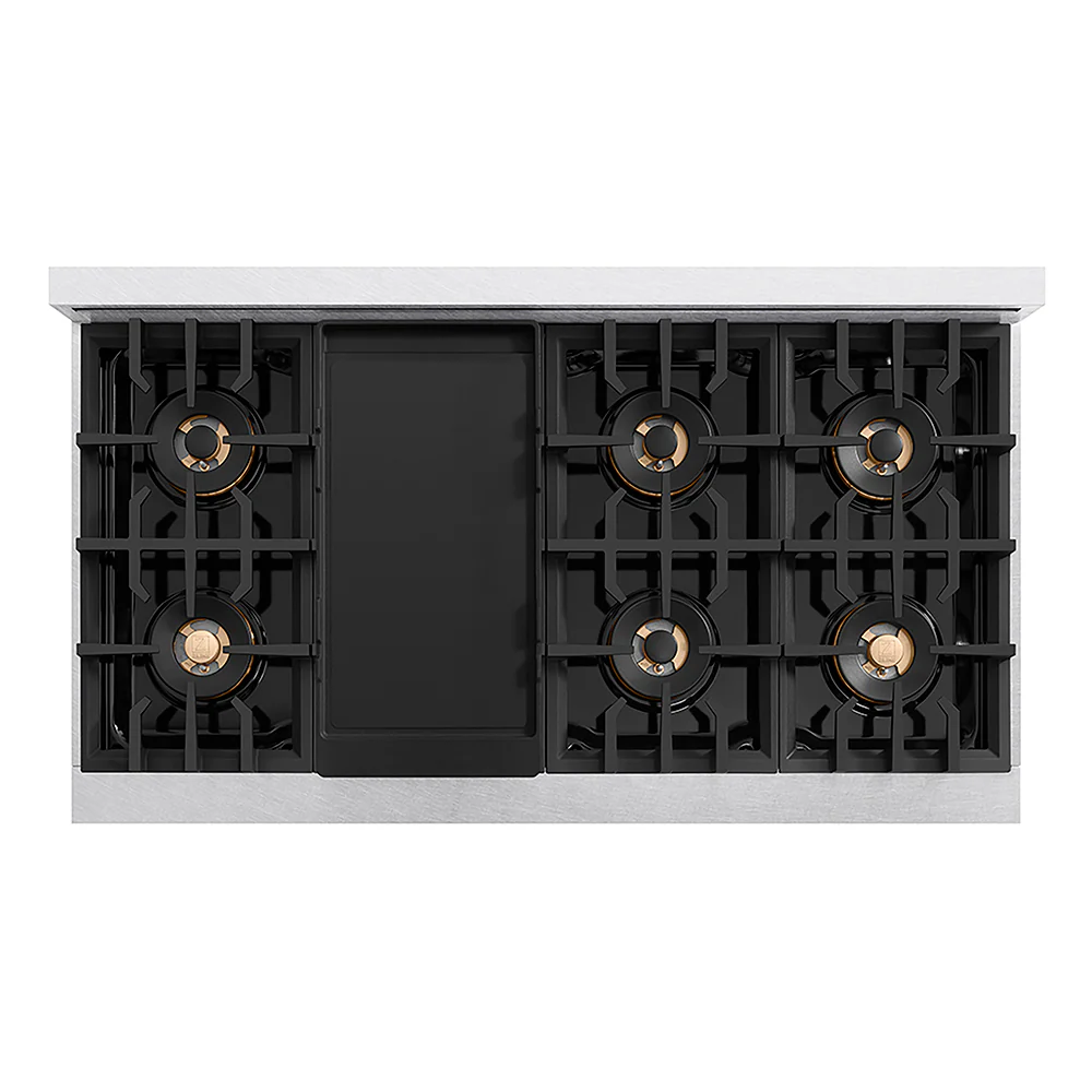 ZLINE 48 in. Classic Gas Rangetop with 8 Burner DuoPro™ Cooktop in Satin Stainless Steel, Open Box-Great Condition - Image 4