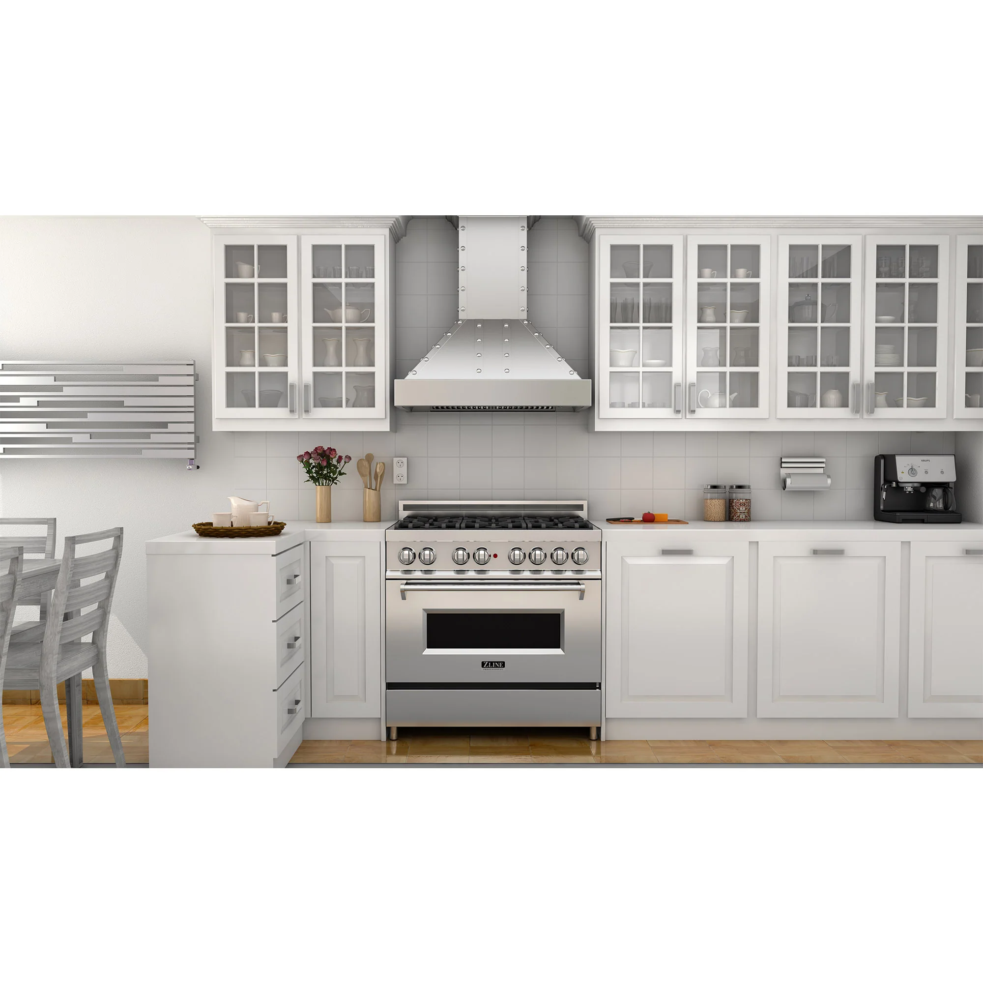 ZLINE 48 in. Ducted Vent Designer Series Wall Mount Range Hood in Satin Stainless Steel (655-4SSSS-48) - Image 7