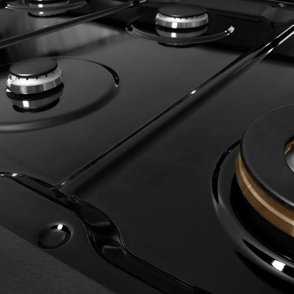 ZLINE 48 in. Paramount Gas Rangetop with 8 Burners and Porcelain Cooktop in Black Satin Stainless Steel, Open Box-Great Condition - Image 3