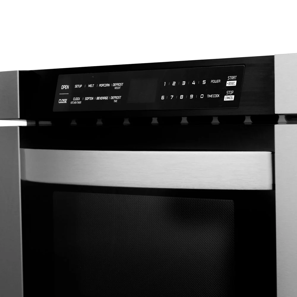 ZLINE Kitchen Package with 36 in. French Door Refrigerator, 48 in. Dual Fuel Range, 48 in. Range Hood, 24 in. Microwave Drawer, 24 in. Tall Tub Dishwasher and 24 in. Wine Cooler in Stainless Steel (6KPR-RARH48-MWDWV-RWV) - Image 17