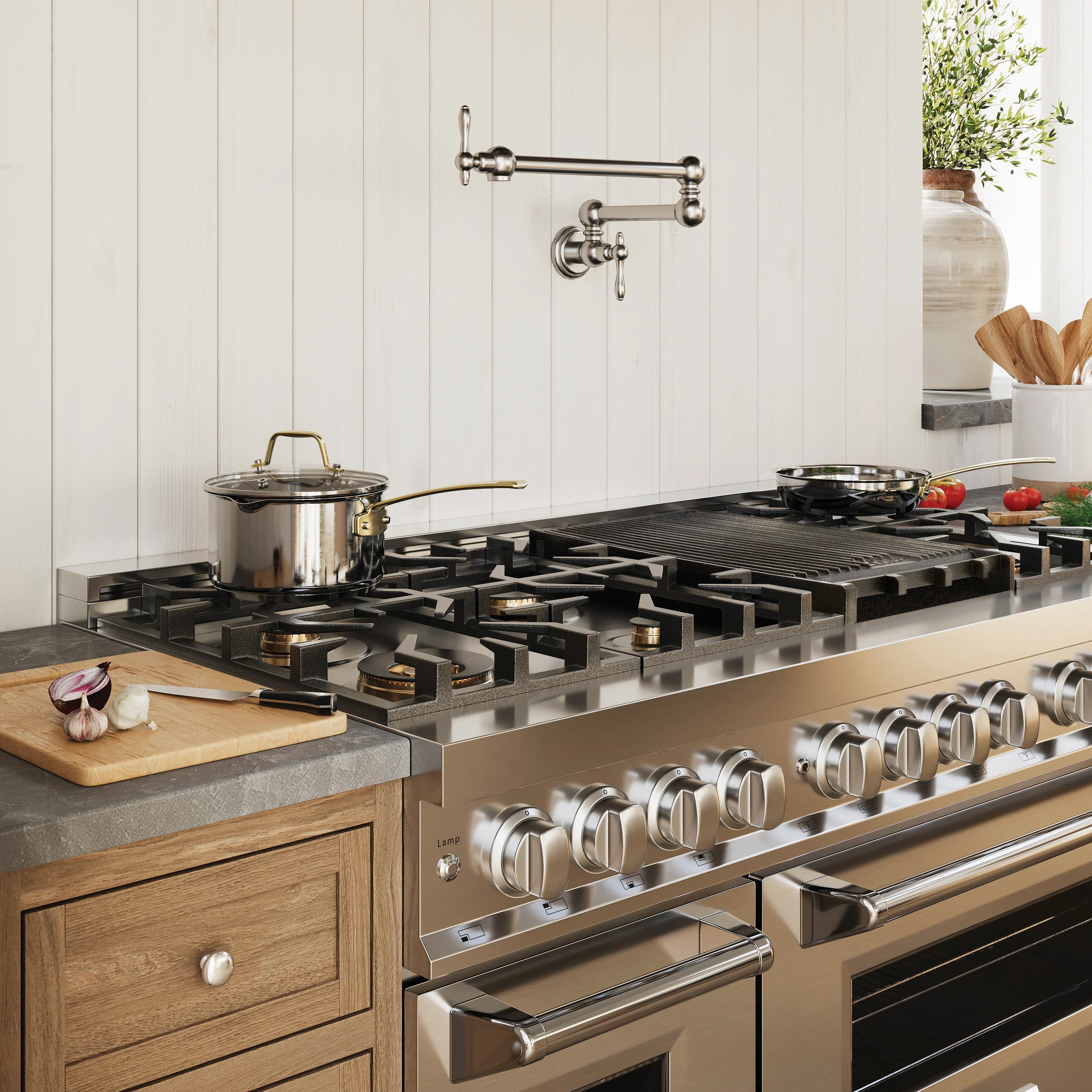 ZLINE 48 in. 6.0 cu. ft. Legacy Dual Fuel Range with Gas Cooktop and 2 Electric Ovens in Stainless Steel with 6 Brass Burners (RA-BR-48) - Image 20