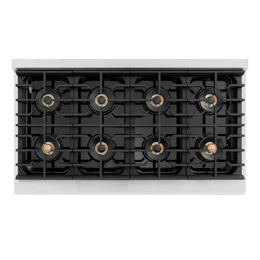 ZLINE 48 in. 6.7 cu. ft. Paramount Dual Fuel Range with 8 Burner DuoPro™ Cooktop and Dual Ovens in Stainless Steel (PSDR48) - Image 4