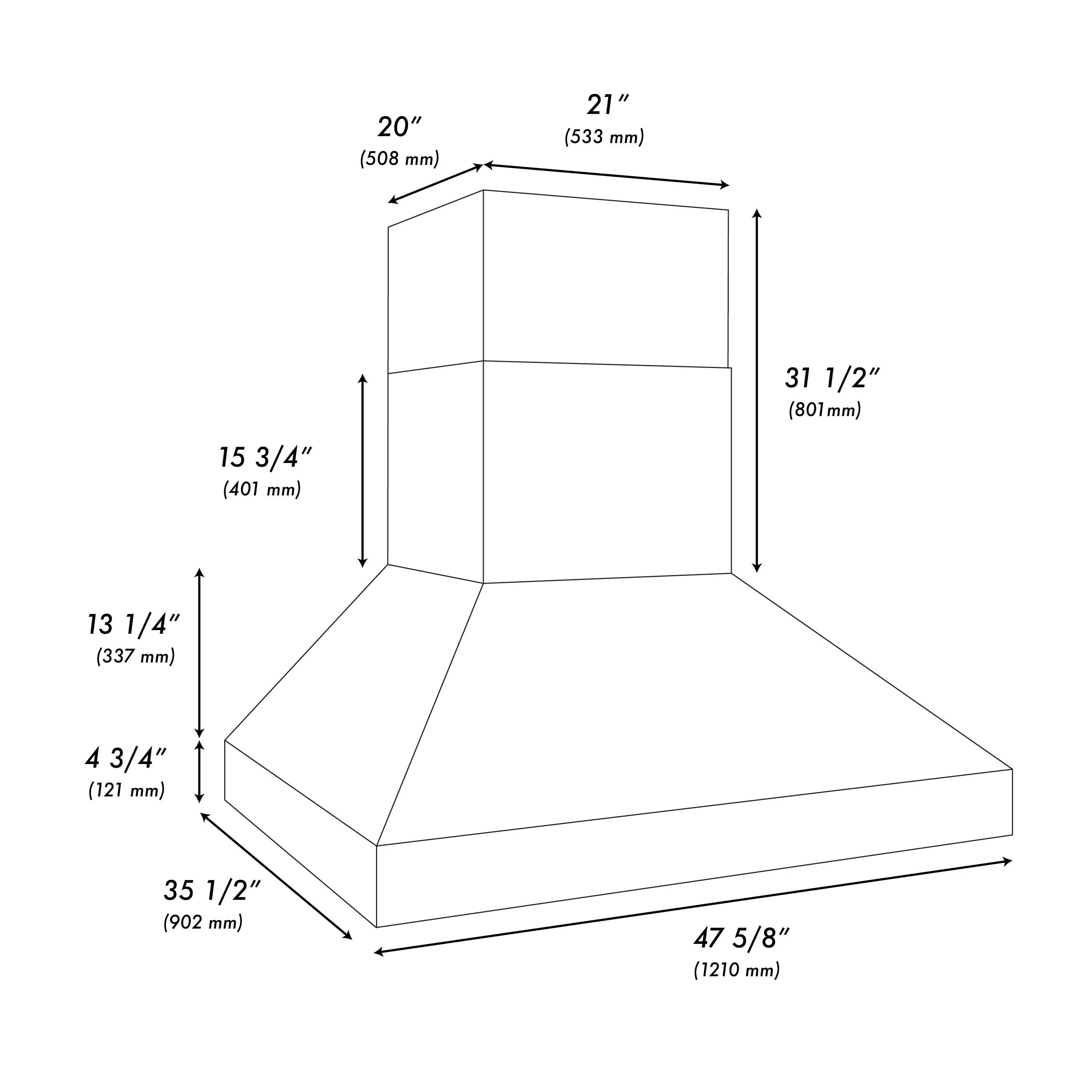 ZLINE 48 in. Wall Mount Outdoor Grill Hood (GOW1-48) - Image 11