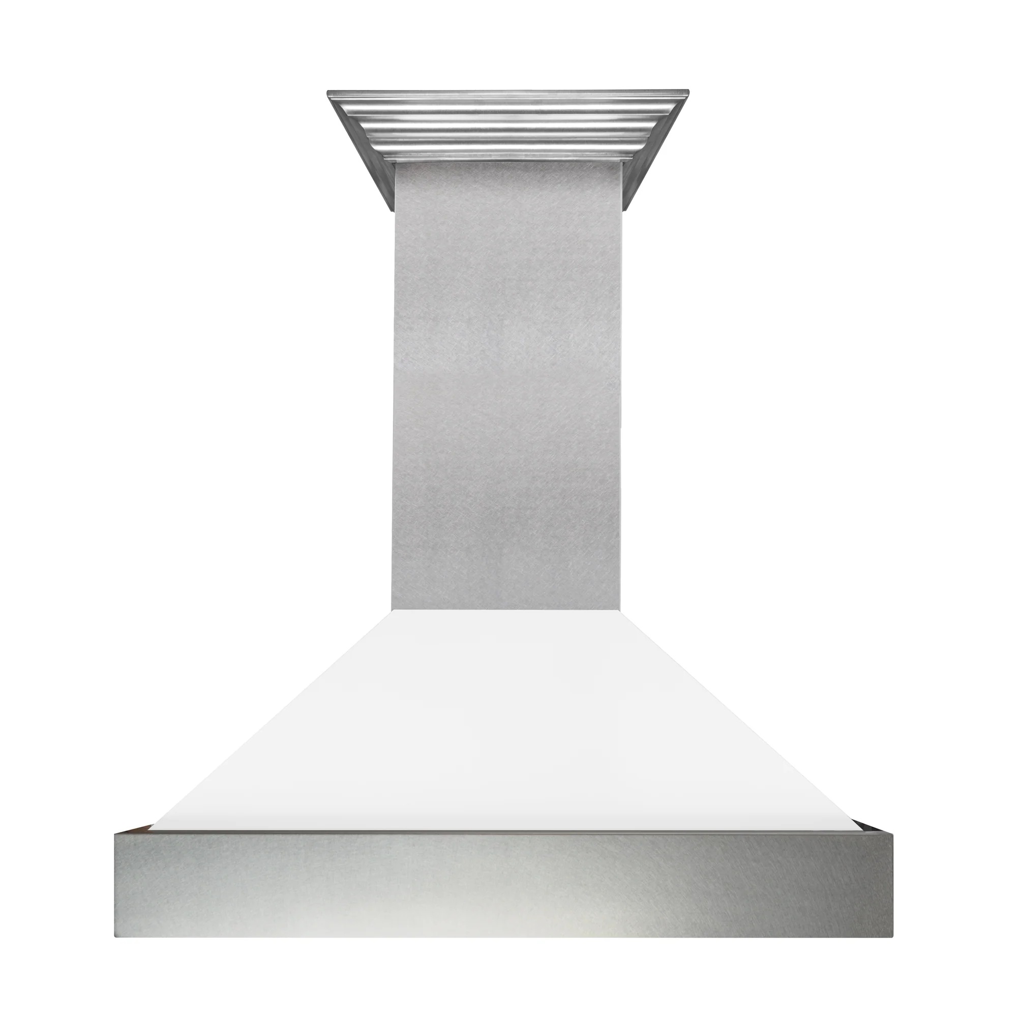 48" Ducted Fingerprint Resistant Stainless Steel Range Hood with White Matte Shell (8654WM-48) - Image 3