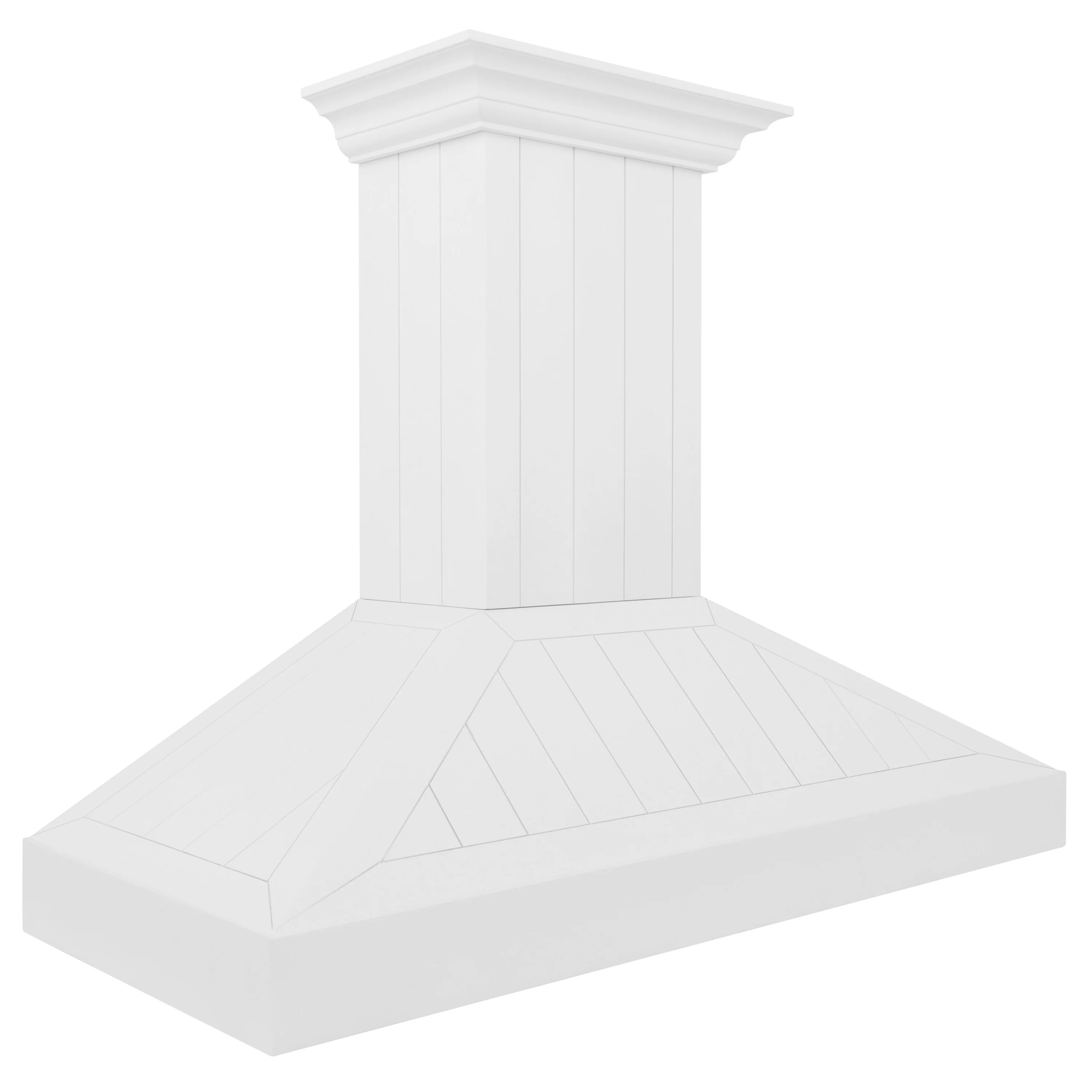 ZLINE 48 in. Wooden Wall Mount Range Hood in Shiplap Bright White Finish (KPWW-48) - Image 4