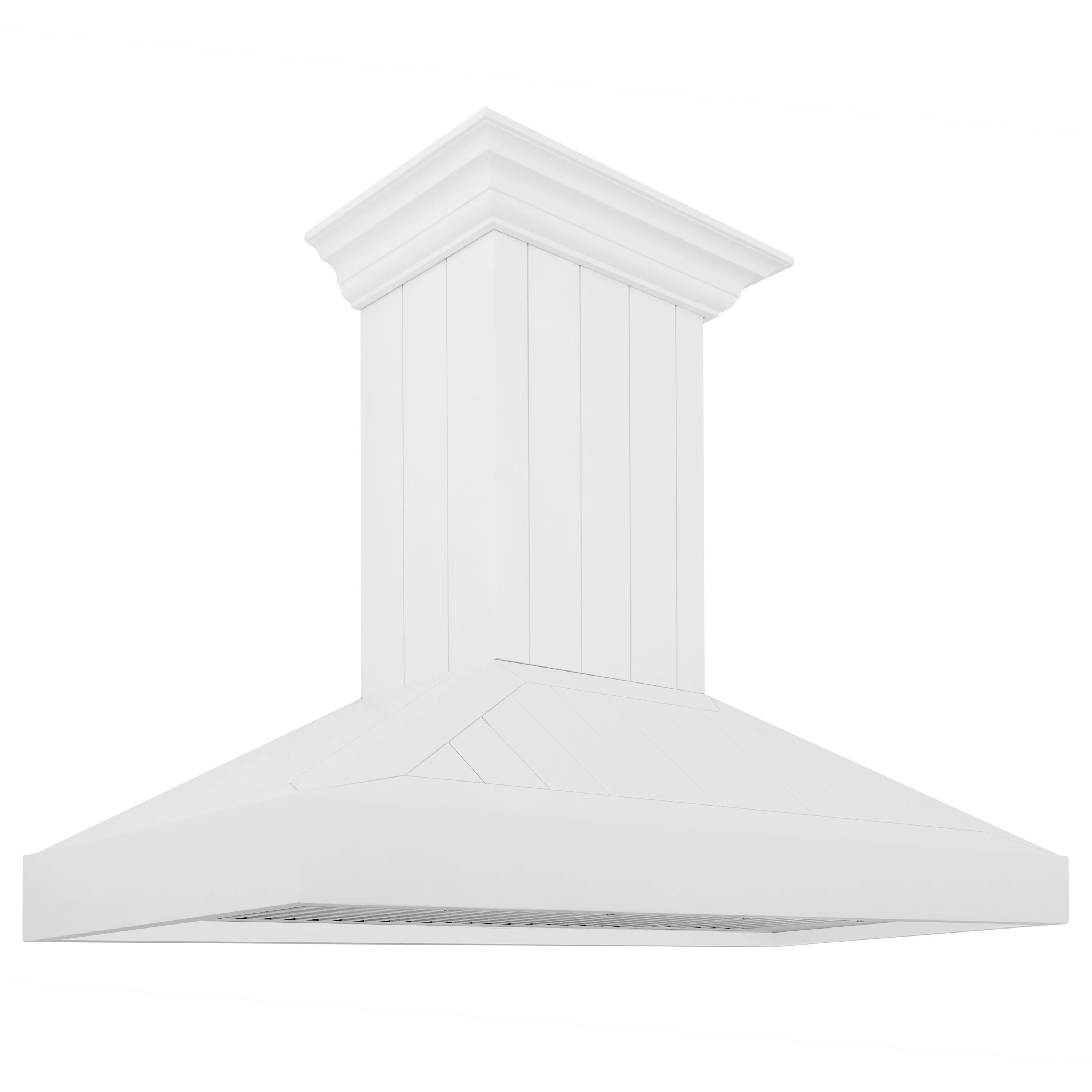 ZLINE 48 in. Wooden Wall Mount Range Hood in Shiplap Bright White Finish (KPWW-48) - Image 5