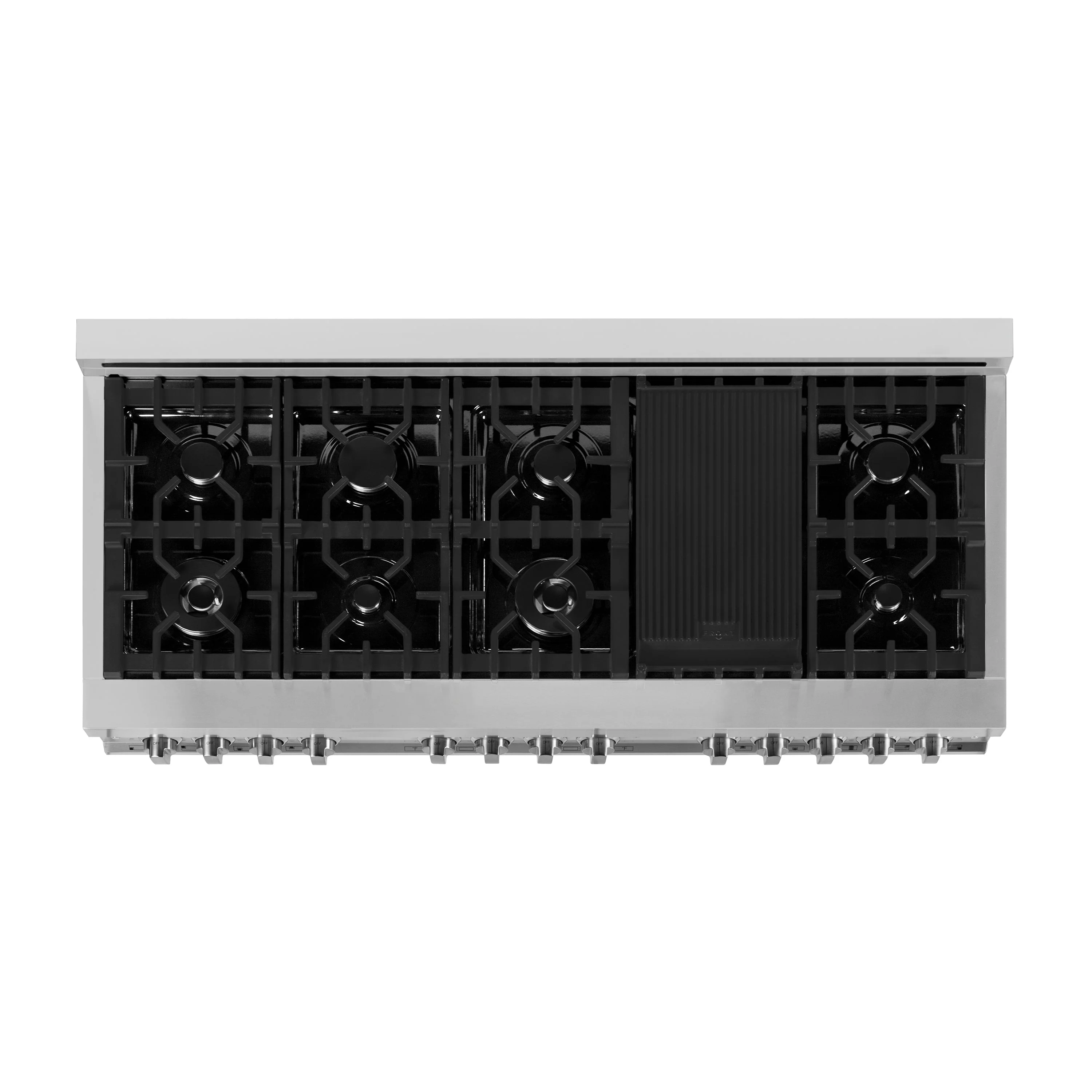 ZLINE 60 in. 7.4 cu. ft. Legacy Dual Fuel Range with 9 Burner Gas Cooktop and 2 Electric Convection Ovens in Stainless Steel with Griddle (RA-GR-60) - Image 7