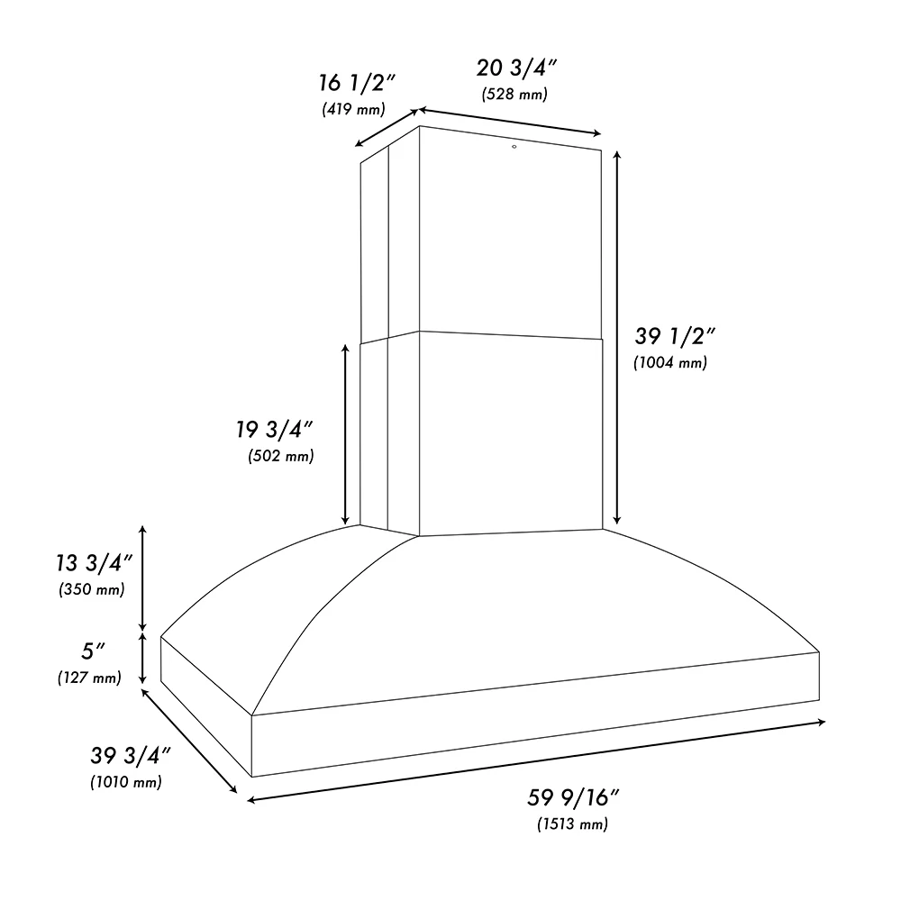 ZLINE 60 in. Island Mount Outdoor Grill Hood (GOi2-60) - Image 9