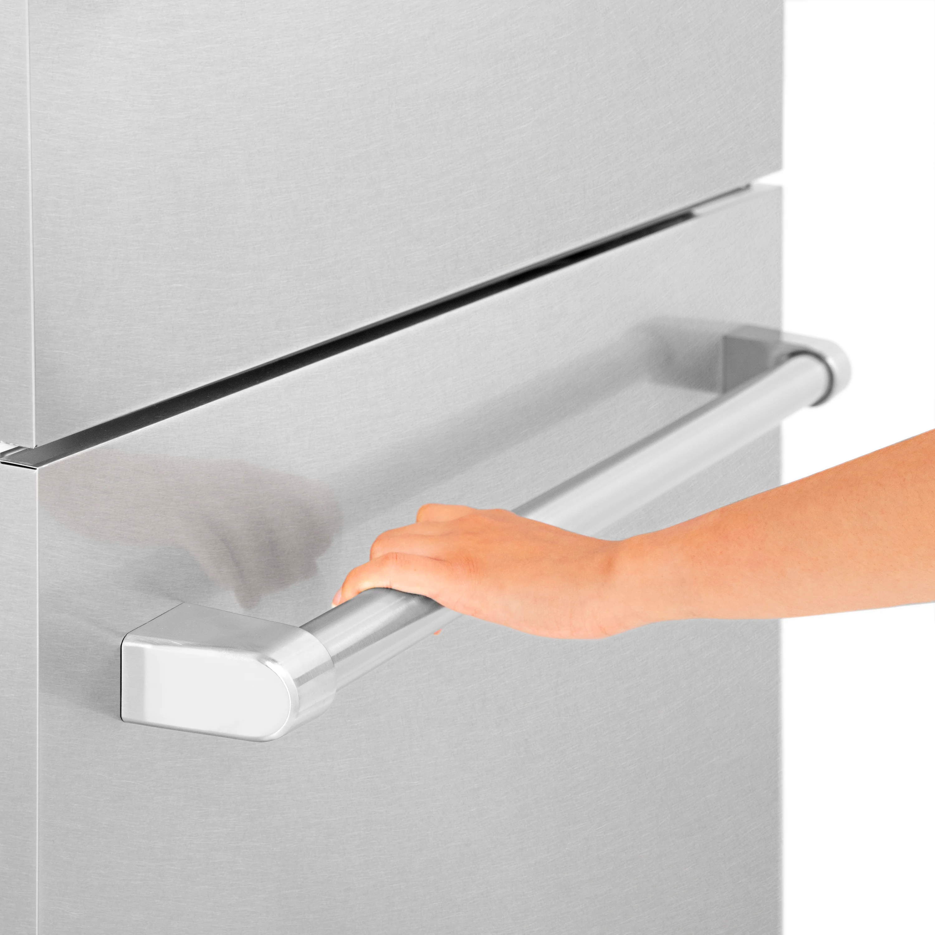 ZLINE 60 in. Refrigerator Panels in Satin Stainless Steel for a 60 in. Built-in Refrigerator (RPBIV-SN-60) - Image 5