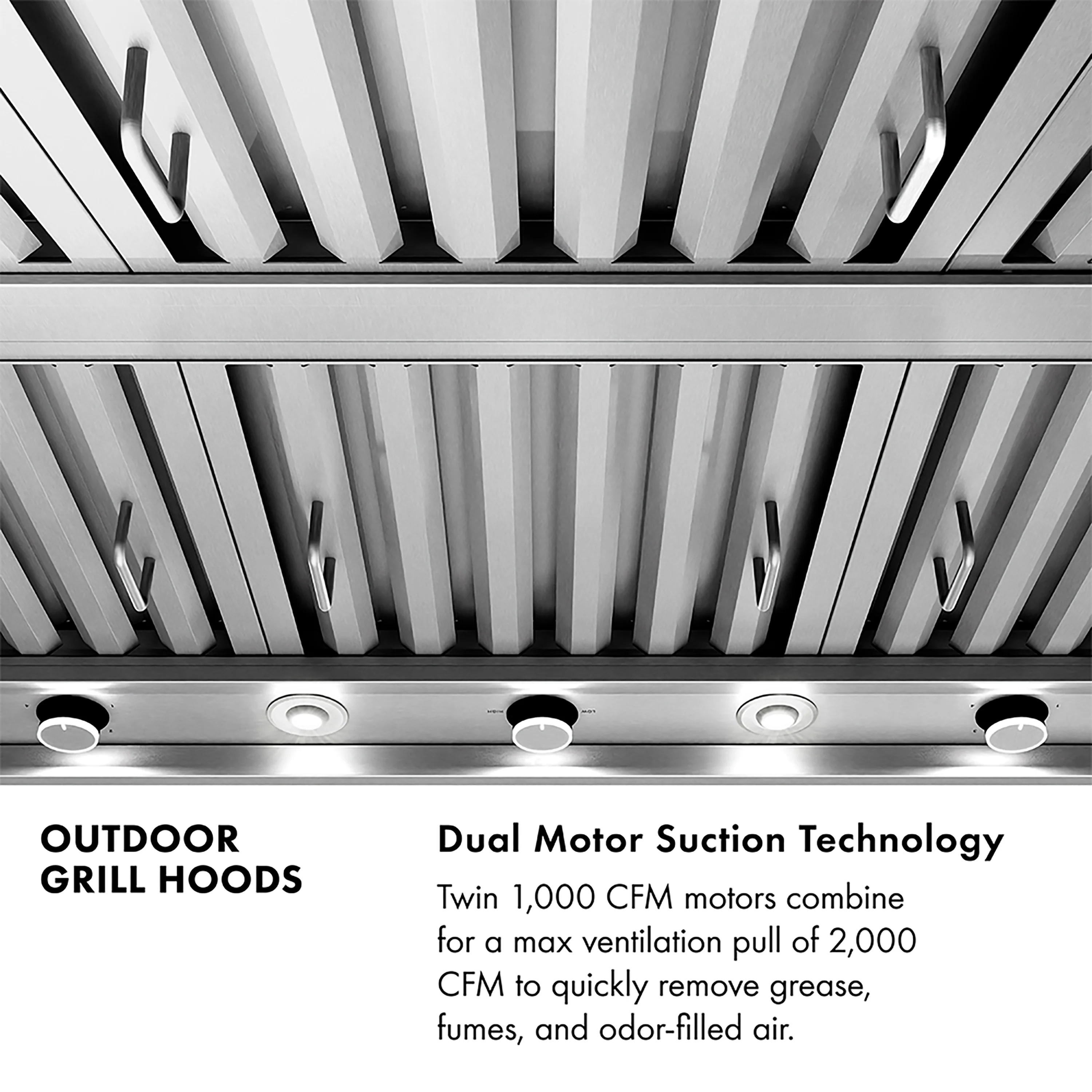 ZLINE 72 in. Under Cabinet Outdoor Grill Hood (GOU2-72) - Image 11