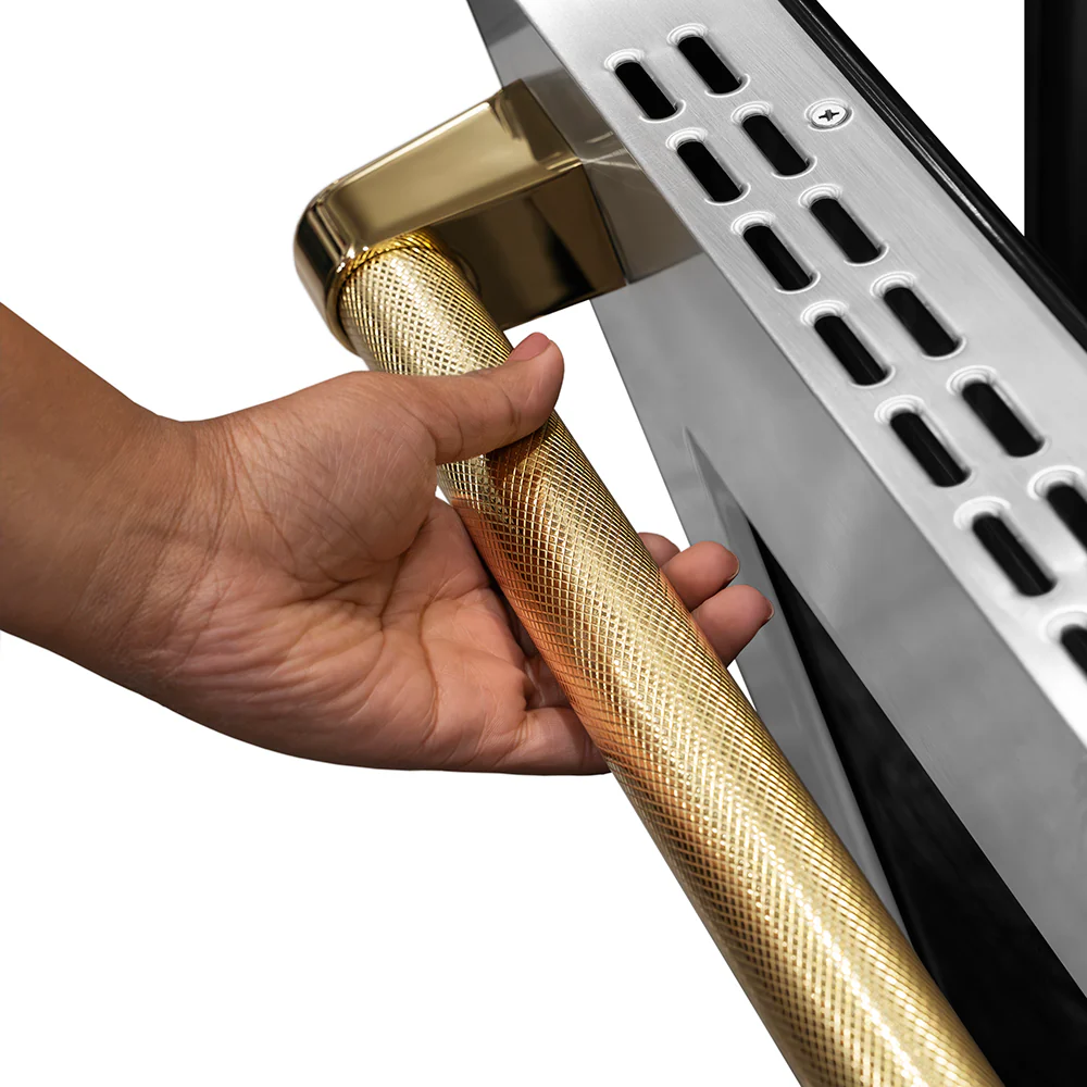 ZLINE Autograph Edition 18 in. Helix Handle (Set of 1) for Paramount and Select Ranges in Polished Gold (SGZ-054C-K-G) - Image 2