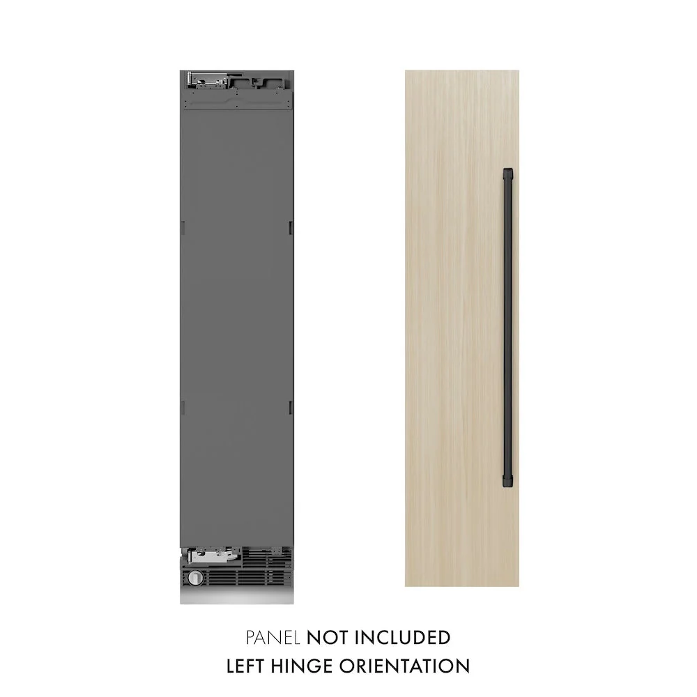 ZLINE Autograph Edition 18 in. 8.6 cu. ft. Panel Ready Left Hinge Column Freezer with Graphite Gray Interior and Matte Black Accents (RBCFVLZ-18-MB) - Image 2