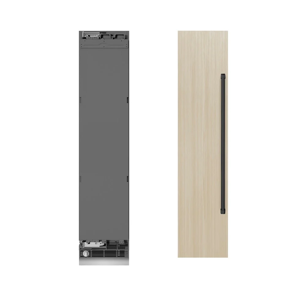 ZLINE Autograph Edition 18 in. 8.6 cu. ft. Panel Ready Left Hinge Column Freezer with Graphite Gray Interior and Matte Black Accents (RBCFVLZ-18-MB) - Image 4