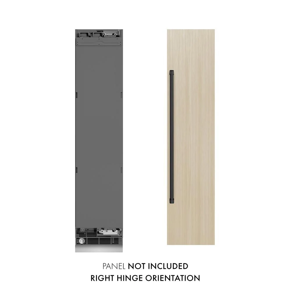 ZLINE Autograph Edition 18 in. 8.6 cu. ft. Panel Ready Right Hinge Column Freezer with Graphite Gray Interior and Matte Black Accents (RBCFVRZ-18-MB) - Image 2