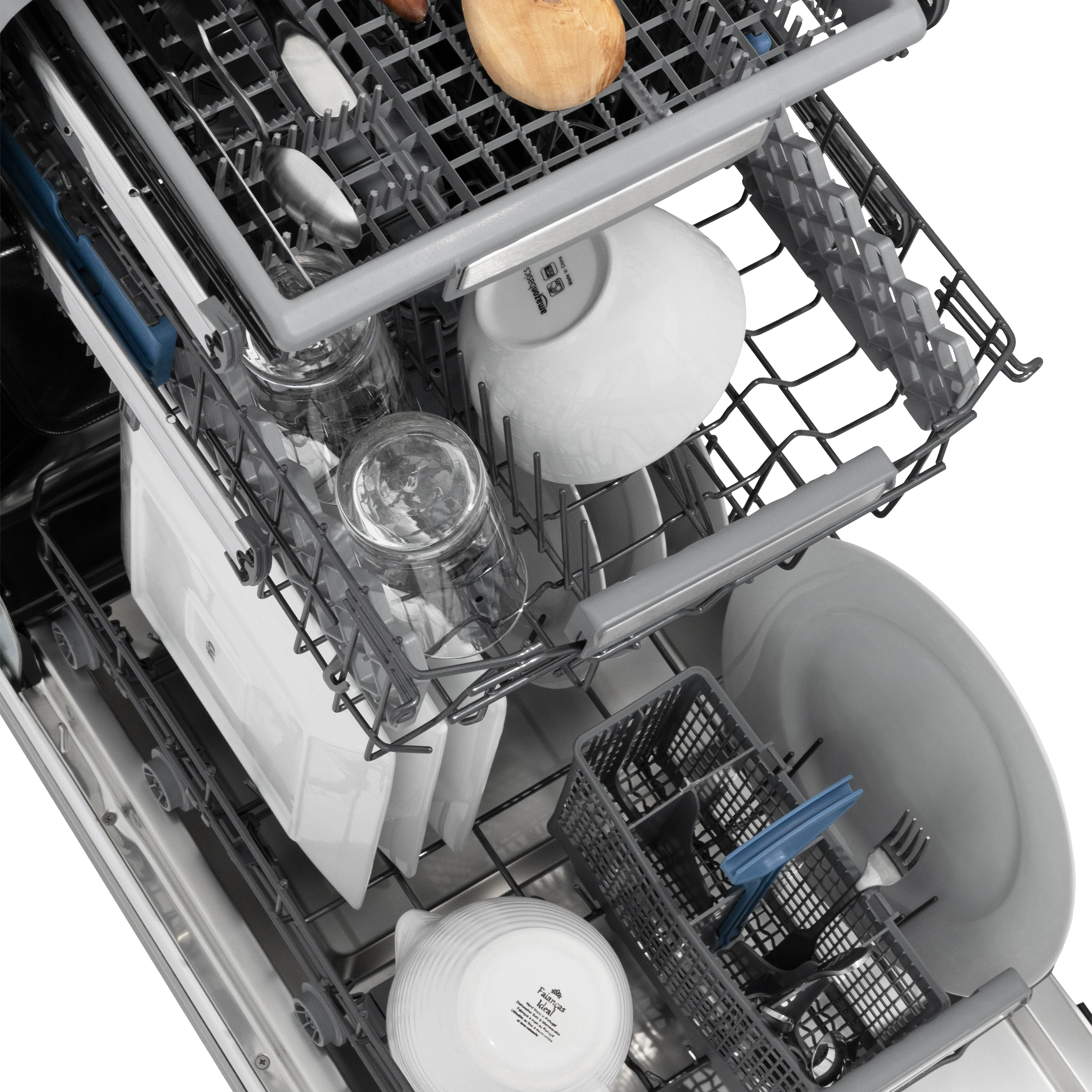 ZLINE Autograph Edition 18” Tallac Series 3rd Rack Top Control Dishwasher in Custom Panel Ready with Matte Black Handle, 51dBa (DWVZ-18-MB) - Image 8