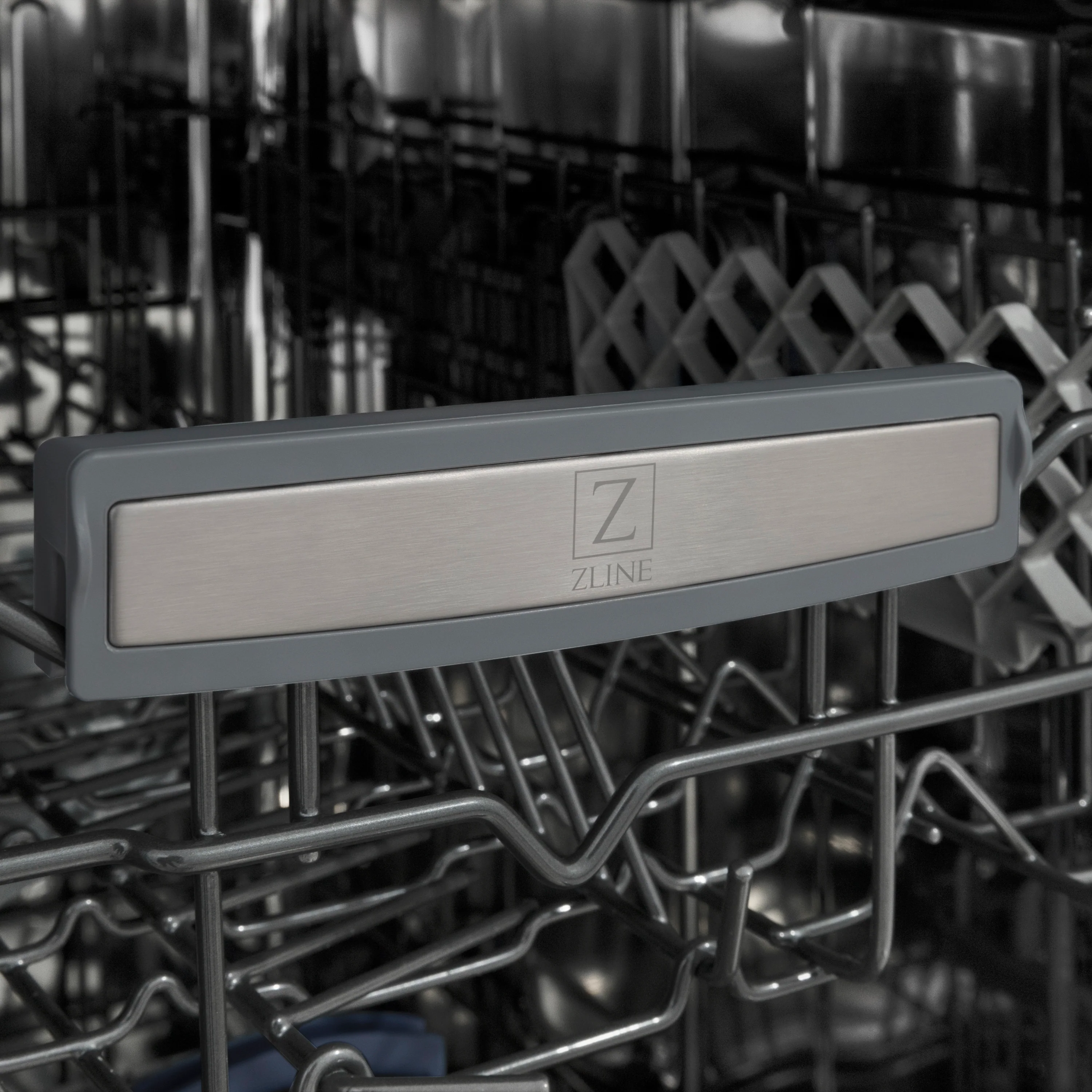 ZLINE Autograph Edition 18” Tallac Series 3rd Rack Top Control Dishwasher in Custom Panel Ready with Matte Black Handle, 51dBa (DWVZ-18-MB) - Image 9