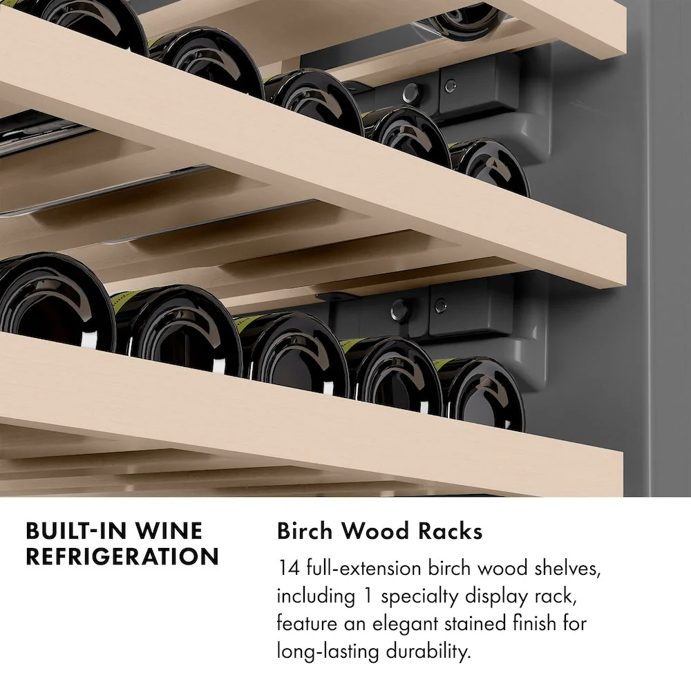 ZLINE Autograph Edition 18 in. 9.0 cu. ft. Triple Zone 68 Bottle Right Hinge Column Wine Cooler in White Matte with Matte Black Accents (RCWVRZ-WM-18-MB) - Image 14