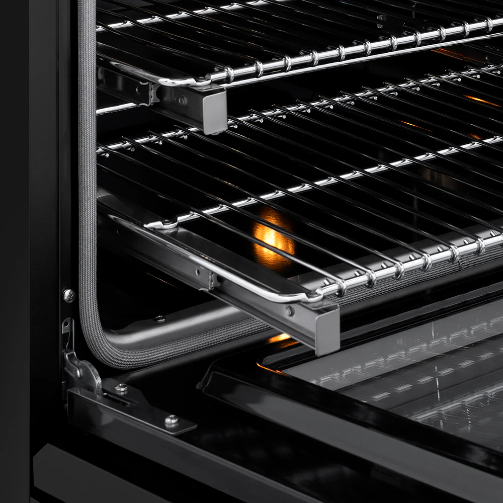 ZLINE Autograph Edition 24 in. 3.2 cu. ft. Paramount Induction Range with 3 Element Cooktop and Electric Convection Oven in Black Stainless Steel with Champagne Bronze Accents (SINRBZ-24-CB) - Image 5
