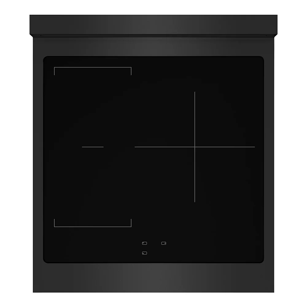 ZLINE Autograph Edition 24 in. 3.2 cu. ft. Paramount Induction Range with 3 Element Cooktop and Electric Convection Oven in Black Stainless Steel with Polished Gold Accents (SINRBZ-24-G) - Image 2