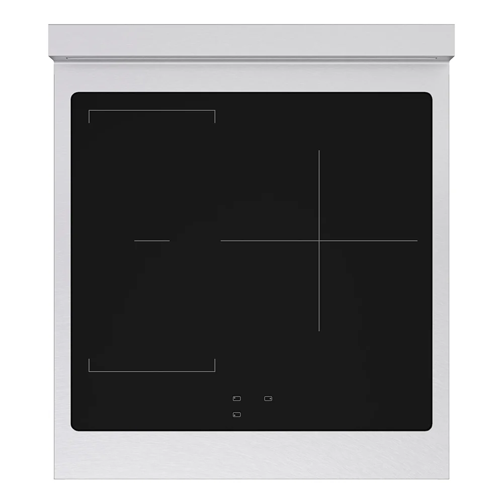 ZLINE Autograph Edition 24 in. 3.2 cu. ft. Paramount Induction Range with 3 Element Cooktop and Electric Convection Oven in Satin Stainless Steel with White Matte Door and Matte Black Accents (SINRSZ-WM-24-MB) - Image 2