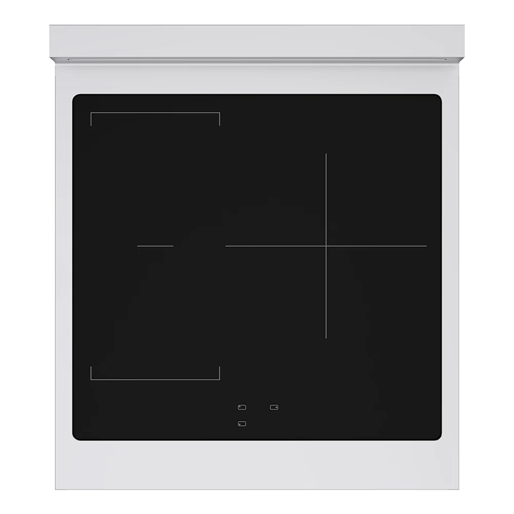 ZLINE Autograph Edition 24 in. 3.2 cu. ft. Paramount Induction Range with 3 Element Cooktop and Electric Convection Oven in Stainless Steel with White Matte Door and Matte Black Accents (SINRZ-WM-24-MB) - Image 2