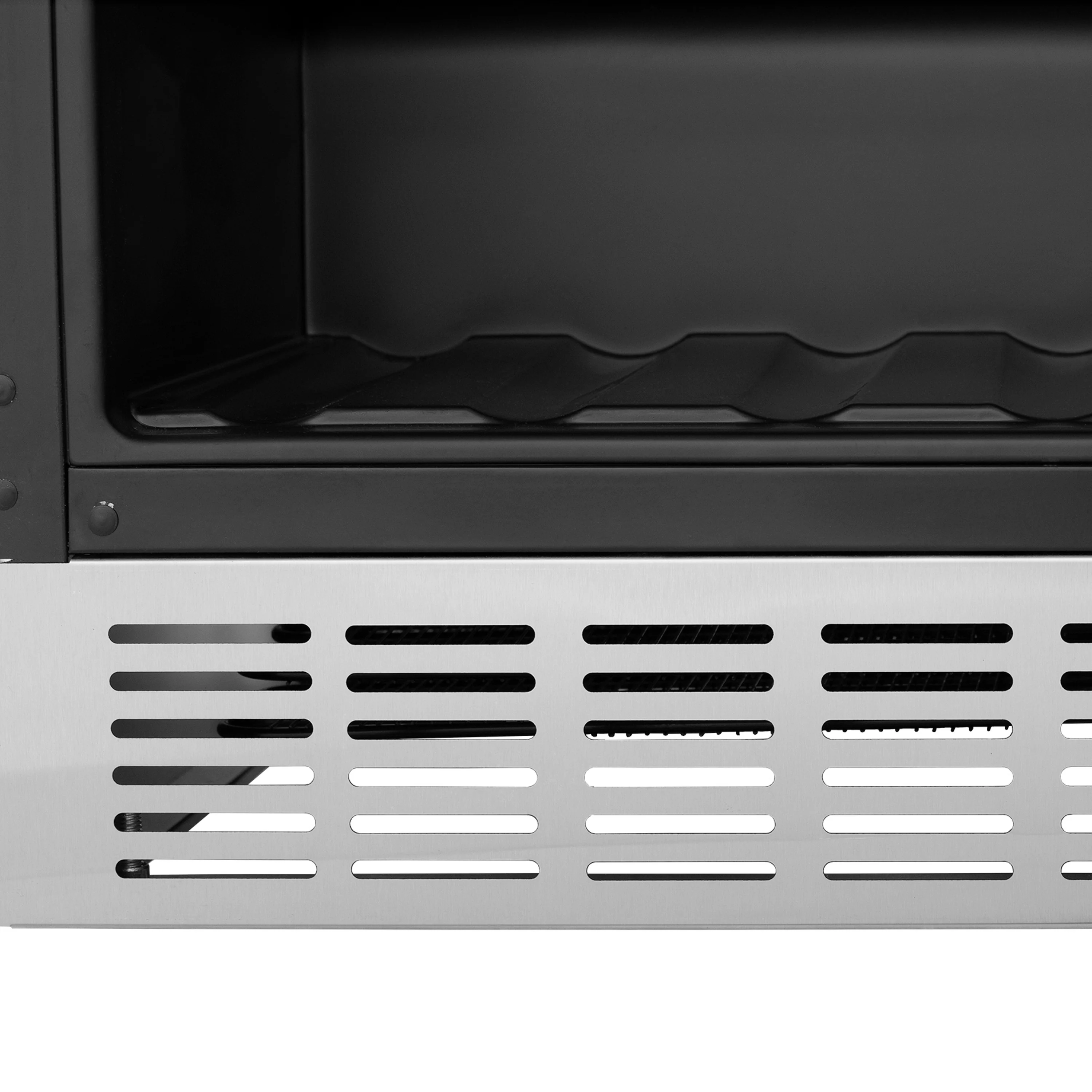 ZLINE 24" Autograph Edition 154 Can Beverage Cooler Fridge with Adjustable Shelves in Stainless Steel with Polished Gold Accents (RBVZ-US-24-G) - Image 9