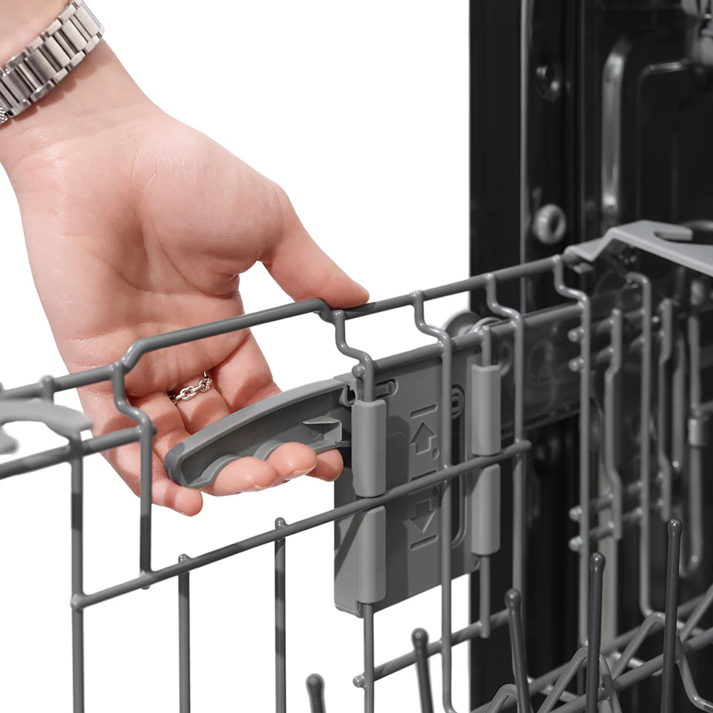 ZLINE Autograph Edition 24 in. Monument Series 3rd Rack Dishwasher with Auto Door Open Drying, 44dBa, Panel Ready with Matte Black Handle (DWMTZ-24-MB) - Image 23