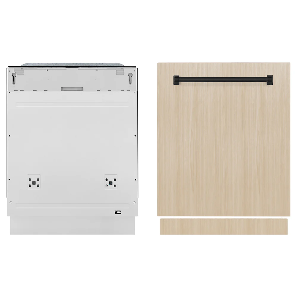 ZLINE Autograph Edition 24 in. Monument Series 3rd Rack Dishwasher with Auto Door Open Drying, 44dBa, Panel Ready with Matte Black Handle (DWMTZ-24-MB) - Image 7