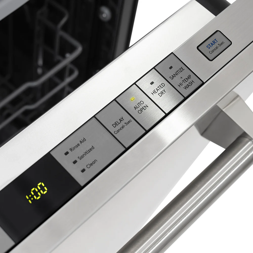 ZLINE Autograph Edition 24 in. Monument Series 3rd Rack Dishwasher with Auto Door Open Drying, 44dBa, Panel Ready with Polished Gold Handle (DWMTZ-24-G) - Image 19