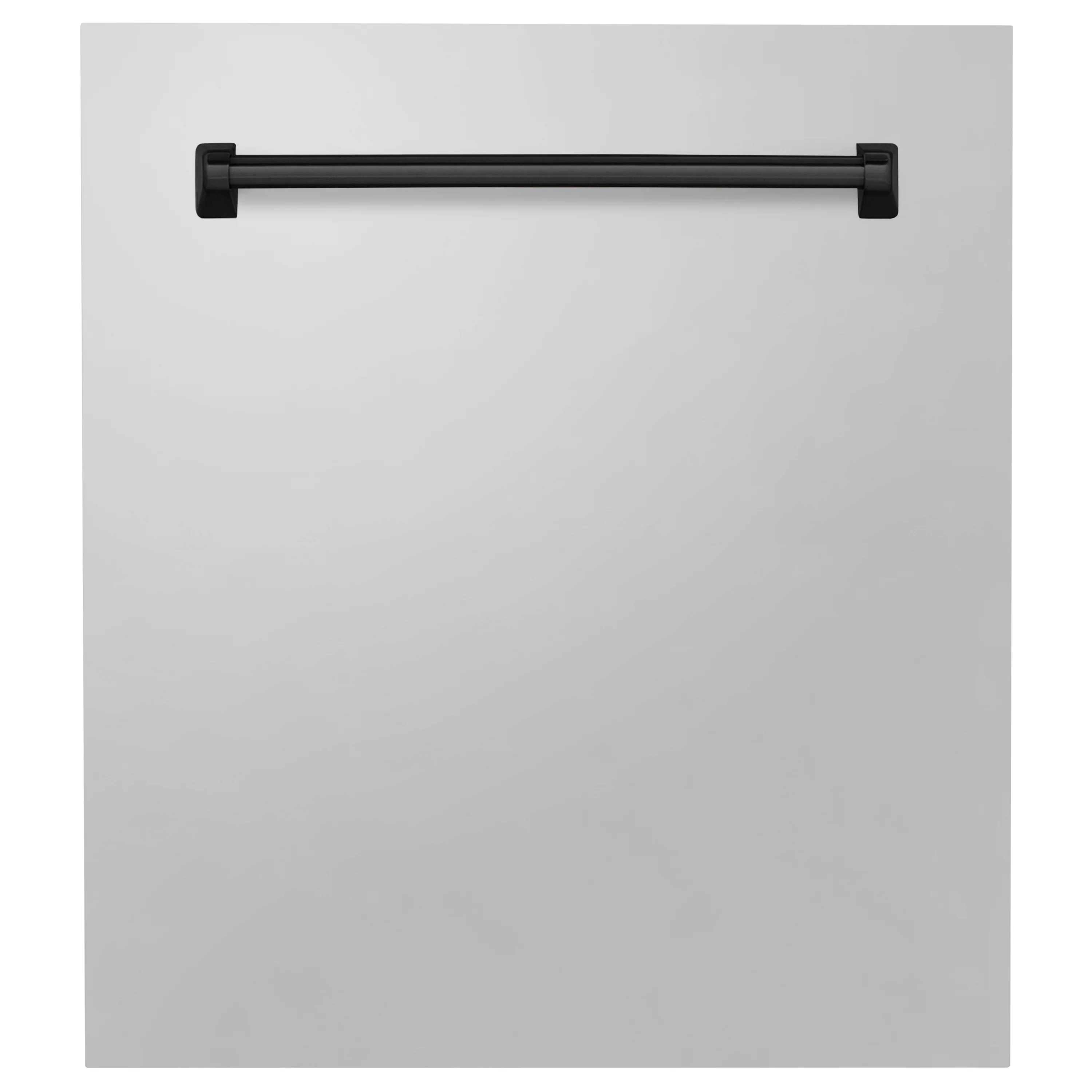 ZLINE Autograph Edition 24" Tallac Dishwasher Panel in Stainless Steel with Matte Black Handle (DPVZ-304-24-MB) - Image 2