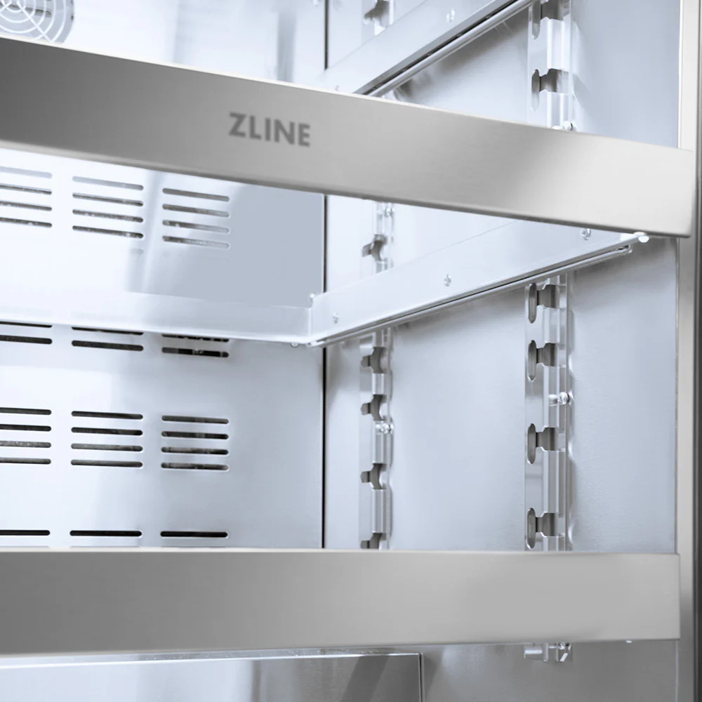 ZLINE Autograph Edition 24 in. Touchstone 151 Can Beverage Fridge with Solid Stainless Steel Door and Polished Gold Helix Handle (RBSOZ-ST-24-KG) - Image 13