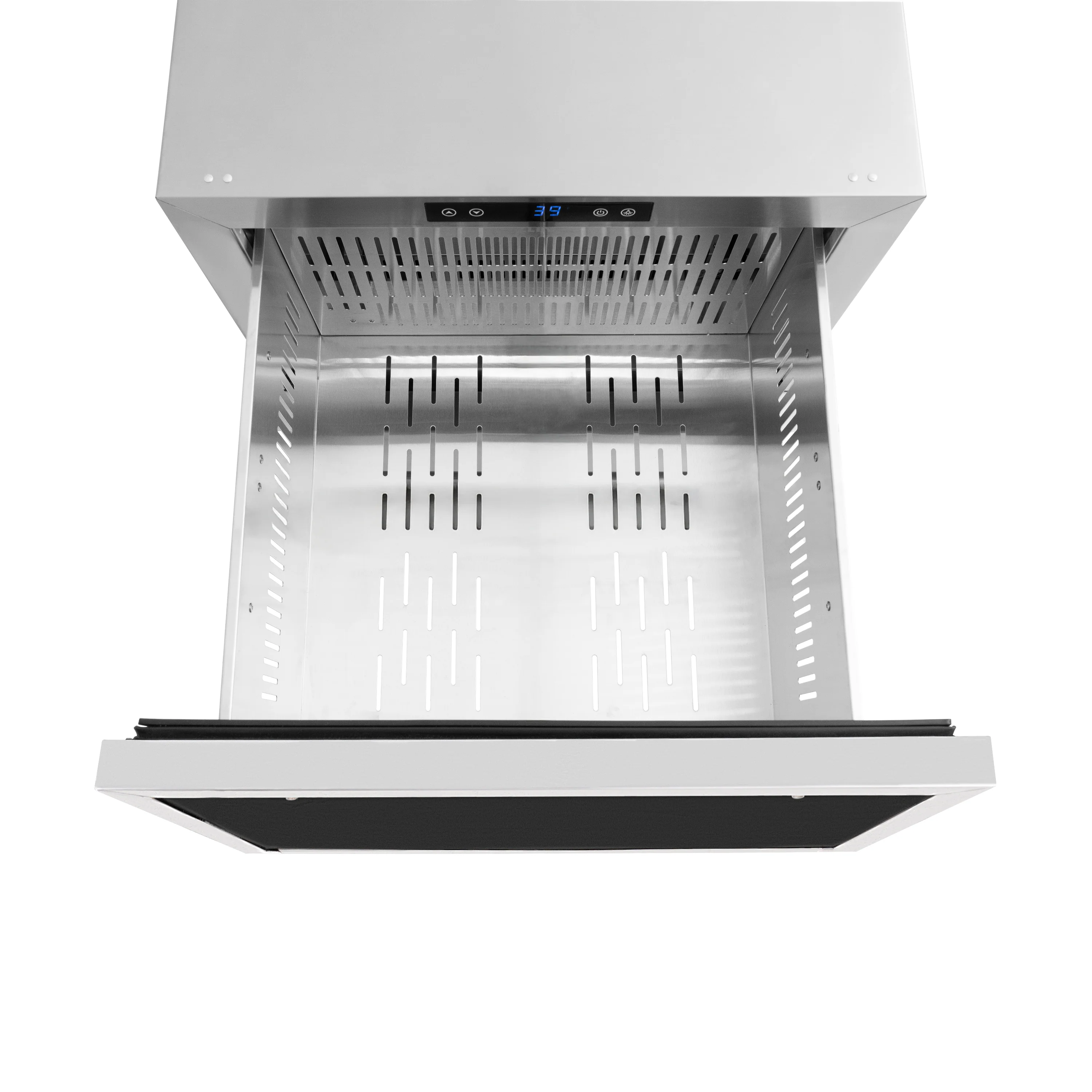 ZLINE Autograph Edition 24 in. Touchstone 168 Can Outdoor-Rated Dual Refrigerator Drawer with Panel-Ready Doors and Matte Black Handles (RDSPOZ-24-MB) - Image 12
