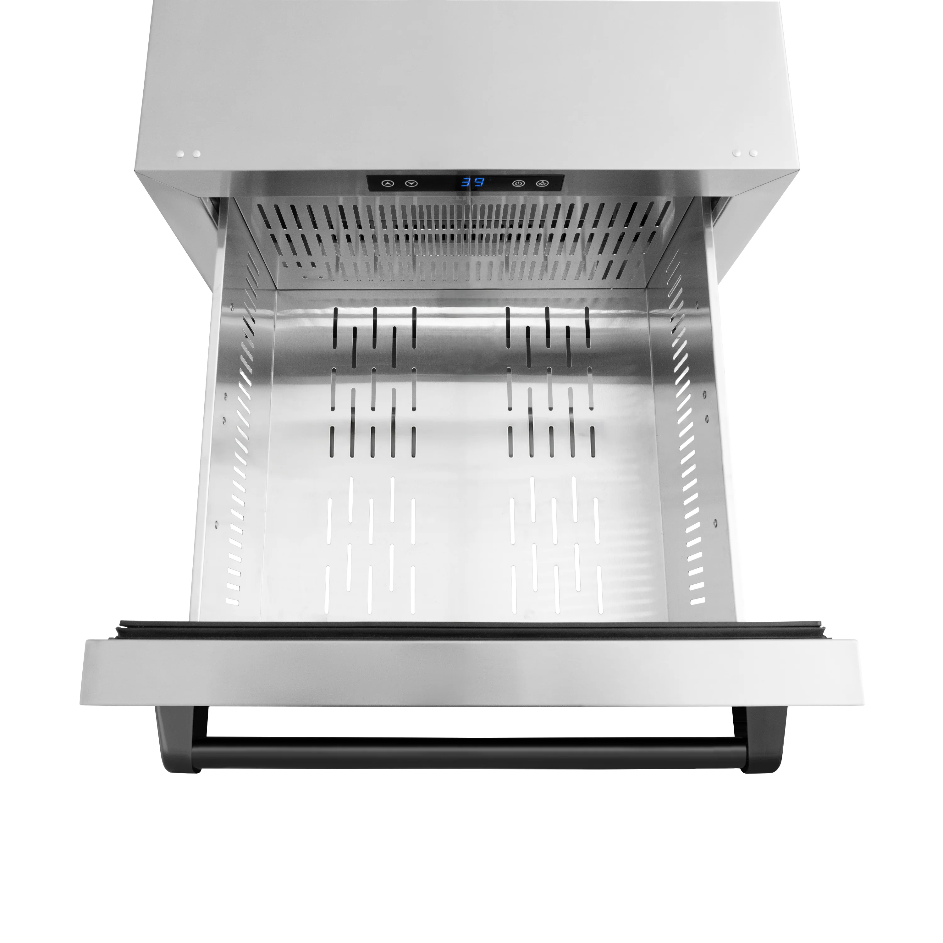 ZLINE Autograph Edition 24 in. Touchstone 168 Can Outdoor-Rated Dual Refrigerator Drawer with Stainless Steel Doors and Matte Black Handles (RDSOZ-ST-24-MB) - Image 8