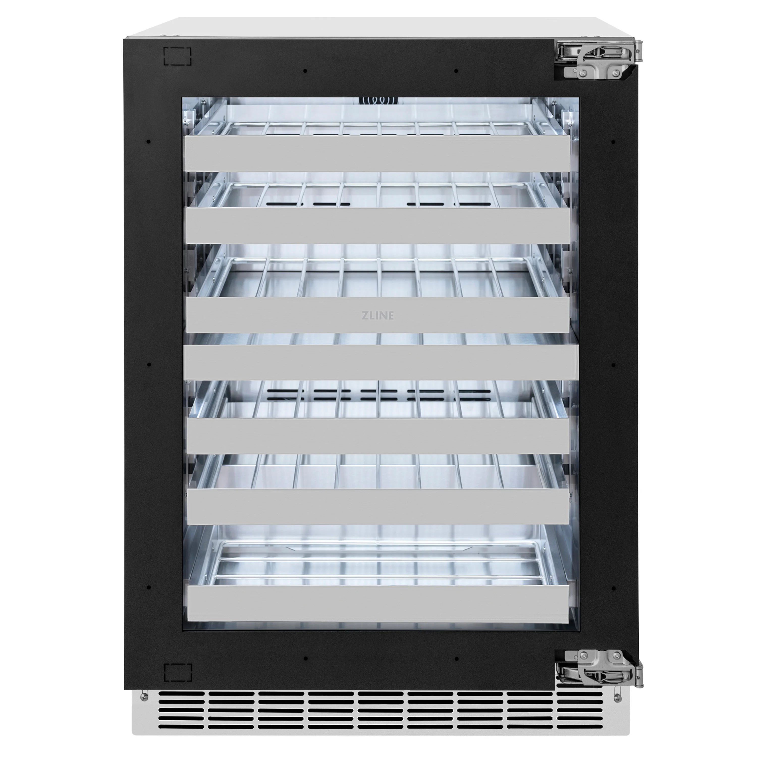 ZLINE 24 In. Touchstone Wine Cooler with Panel-Ready Glass Door and Matte Black Handle (RWDPOZ-24-MB) - Image 5