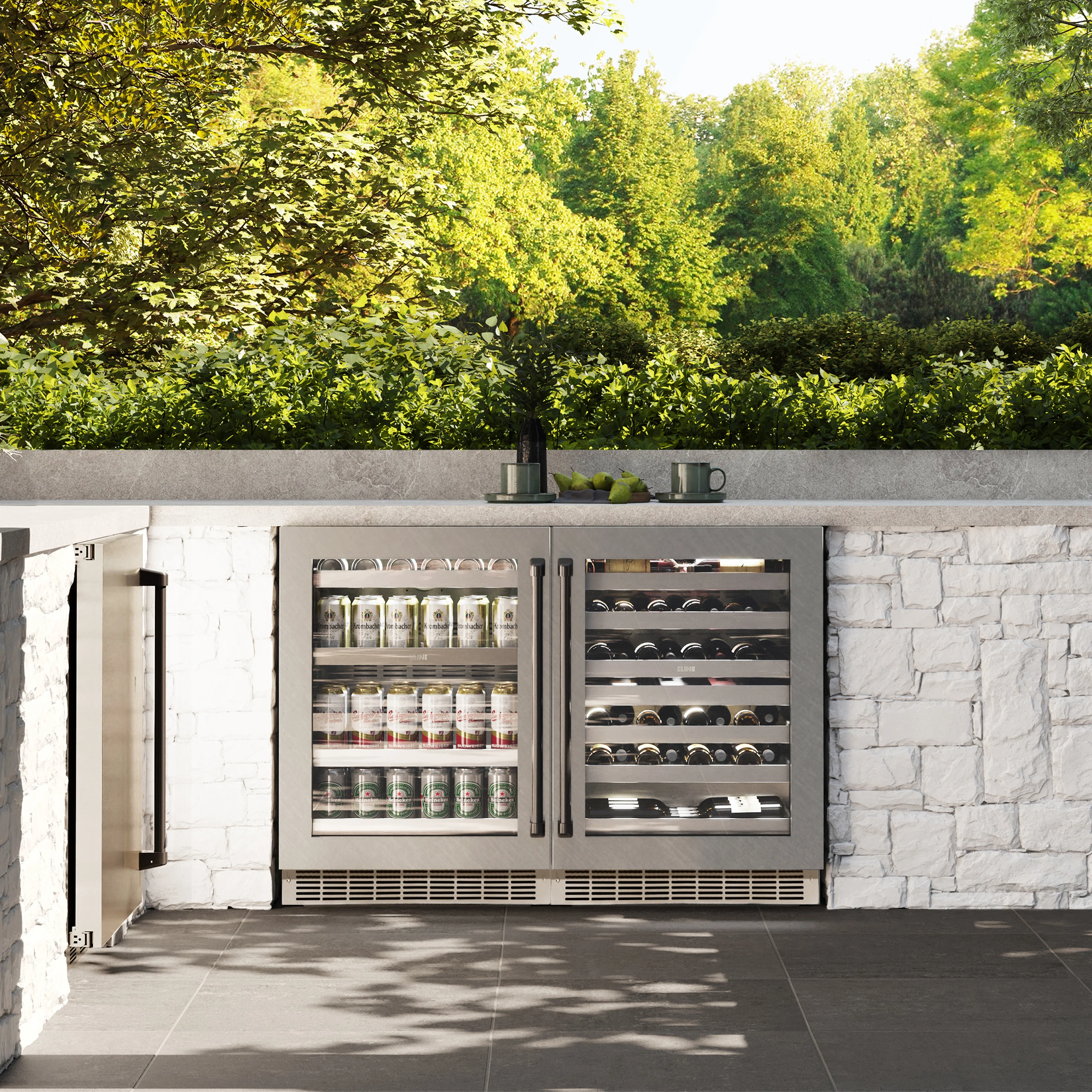 ZLINE Autograph Edition 24 in. Touchstone Dual Zone 44 Bottle Wine Cooler with Satin Stainless Steel Glass Door and Matte Black Handle (RWDOZ-SN-24-MB) - Image 2