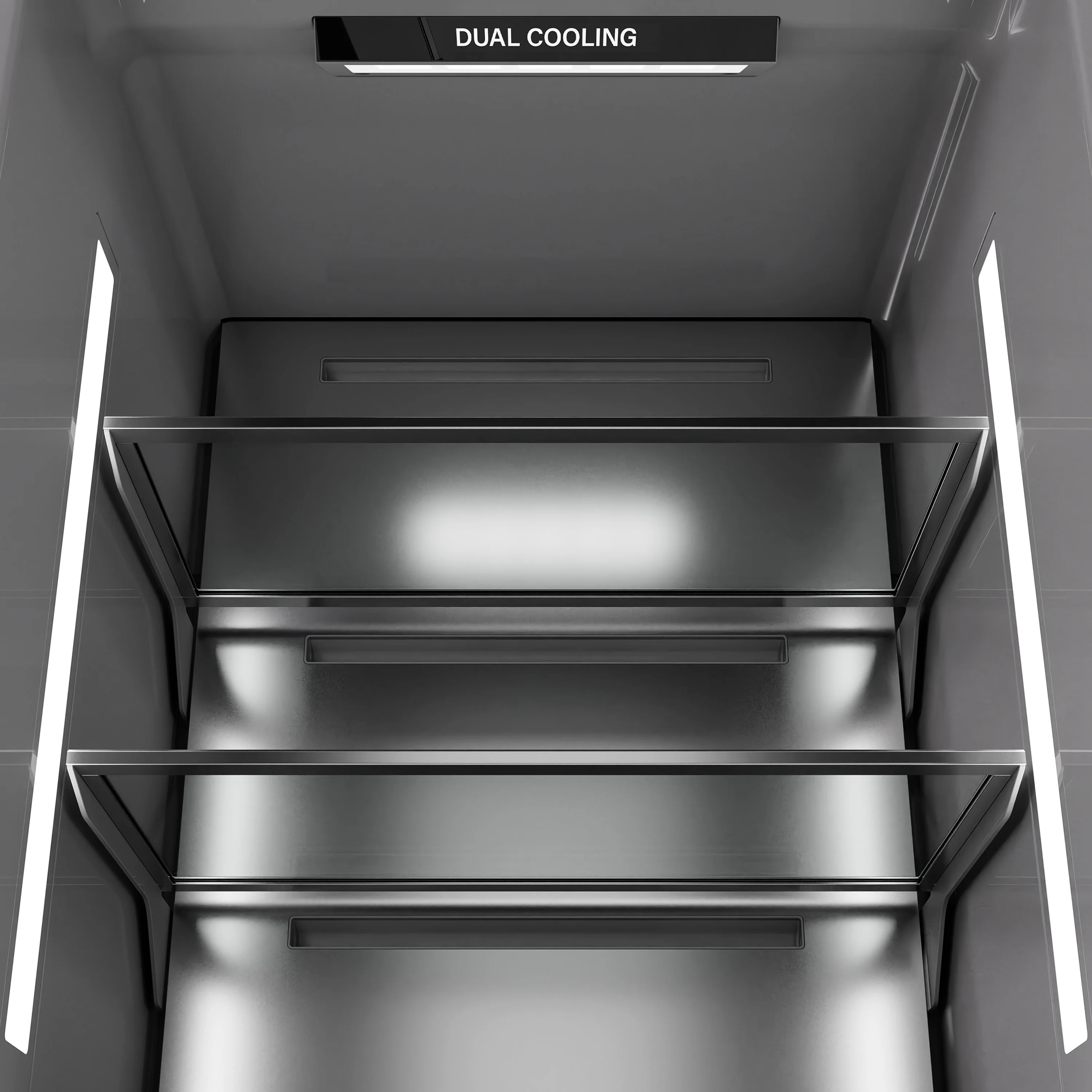 ZLINE Autograph Edition 30 in. 16.7 cu. ft. Column Refrigerator in Satin Stainless Steel with Graphite Gray Interior and Matte Black Accents (RCRVZ-SN-30-MB) - Image 11