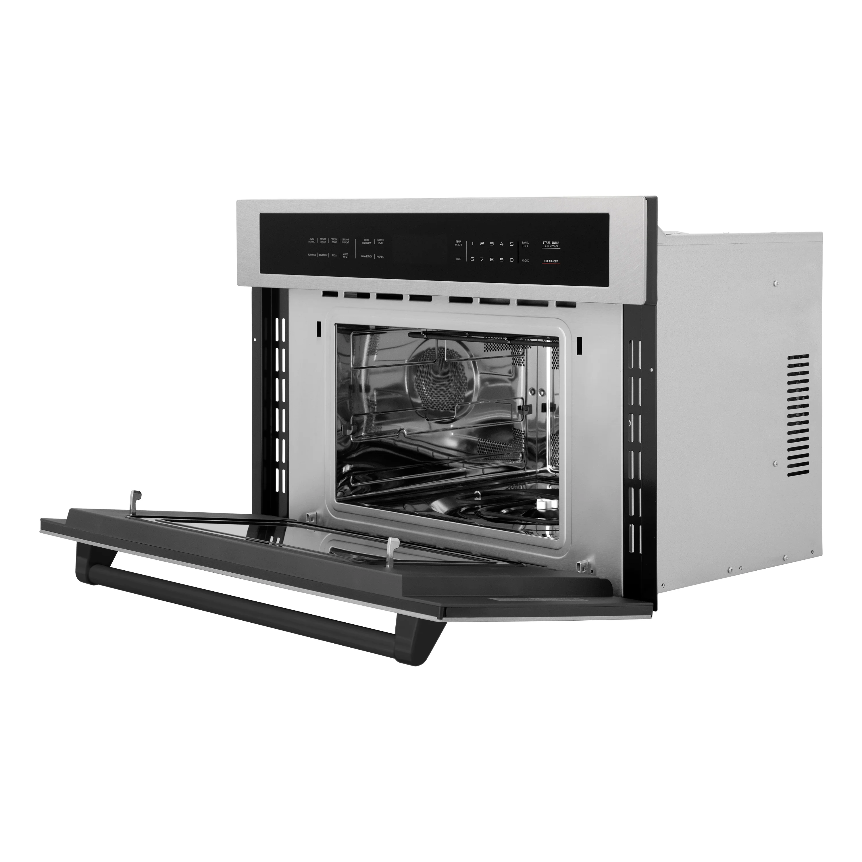 ZLINE Autograph Edition 30 in. 1.6 cu ft. Built-in Convection Microwave Oven in Satin Stainless Steel and Matte Black Accents (MWOZ-30-SS-MB) - Image 5